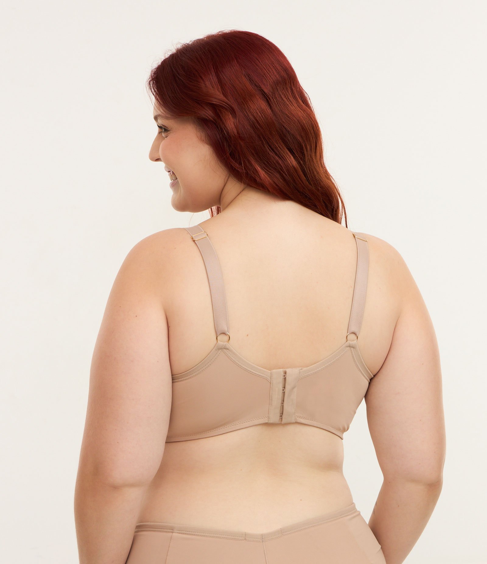 Sutiã Triângulo Alta Sustentação em Renda Floral  com Bojo sem Aro Curve & Plus Size Bege 5