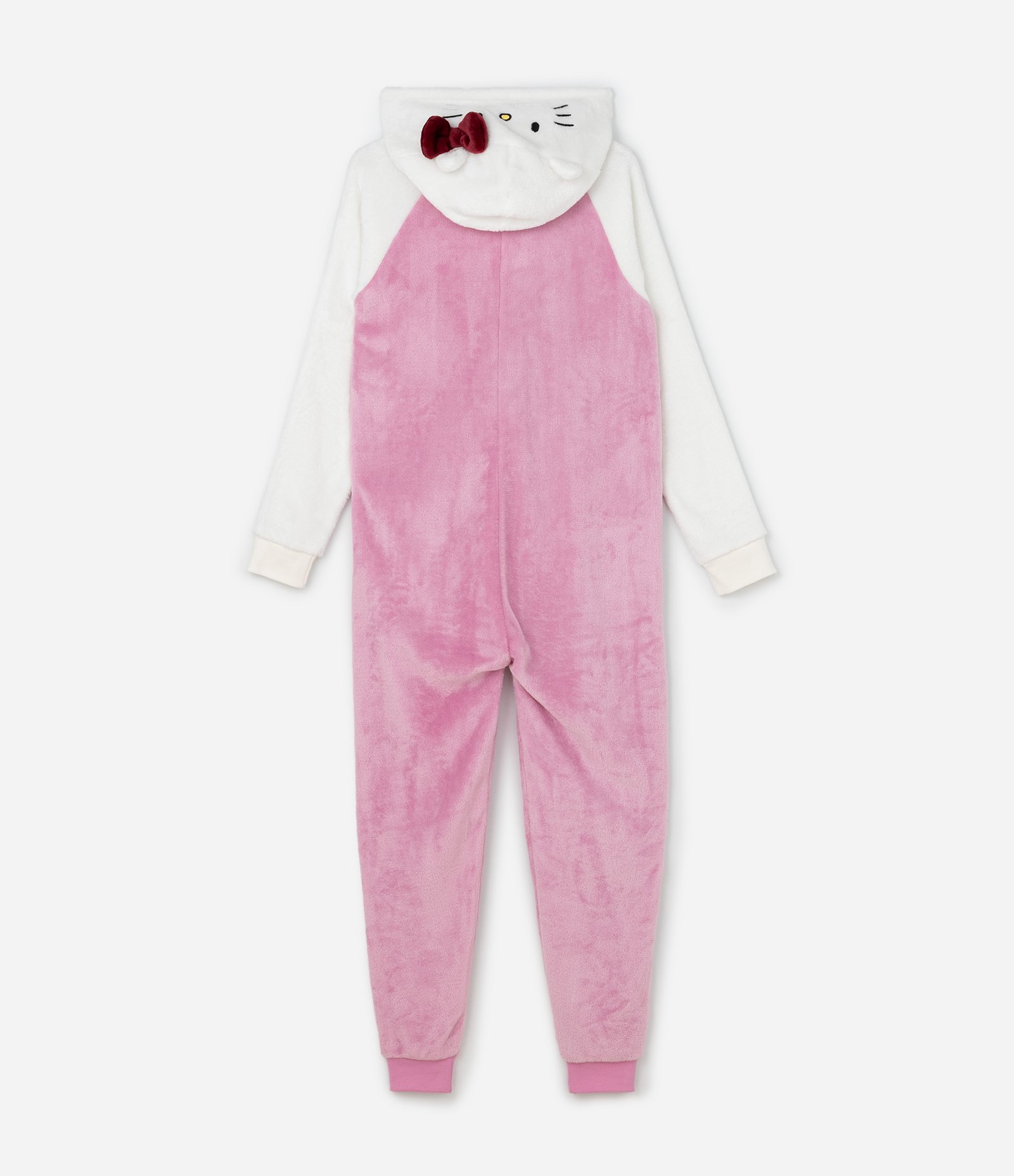 Pijama Jumper Infantil em Fleece com Bordado Hello Kitty - Tam 5 a 16 Anos Rosa 3