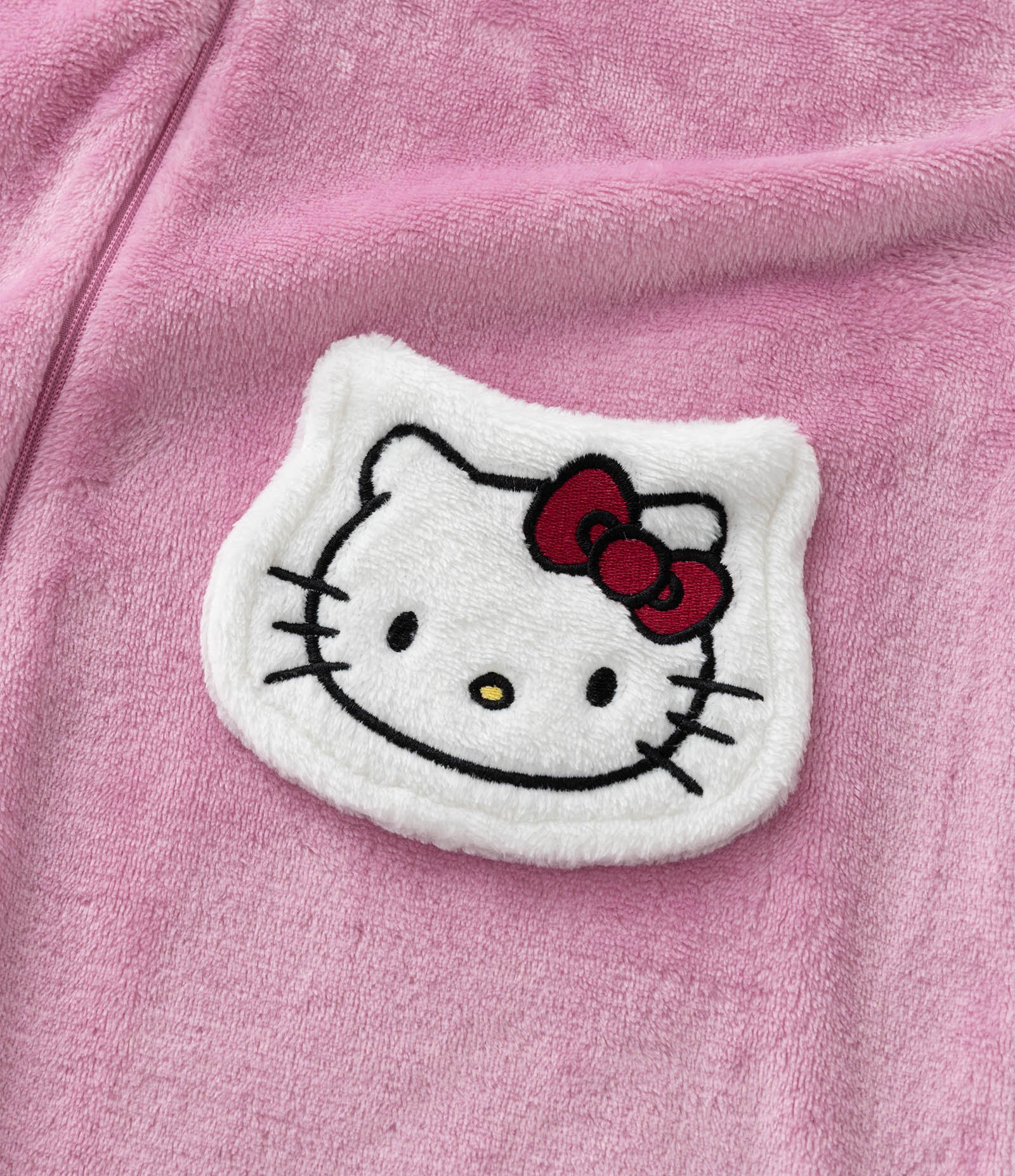 Pijama Jumper Infantil em Fleece com Bordado Hello Kitty - Tam 5 a 16 Anos Rosa 7
