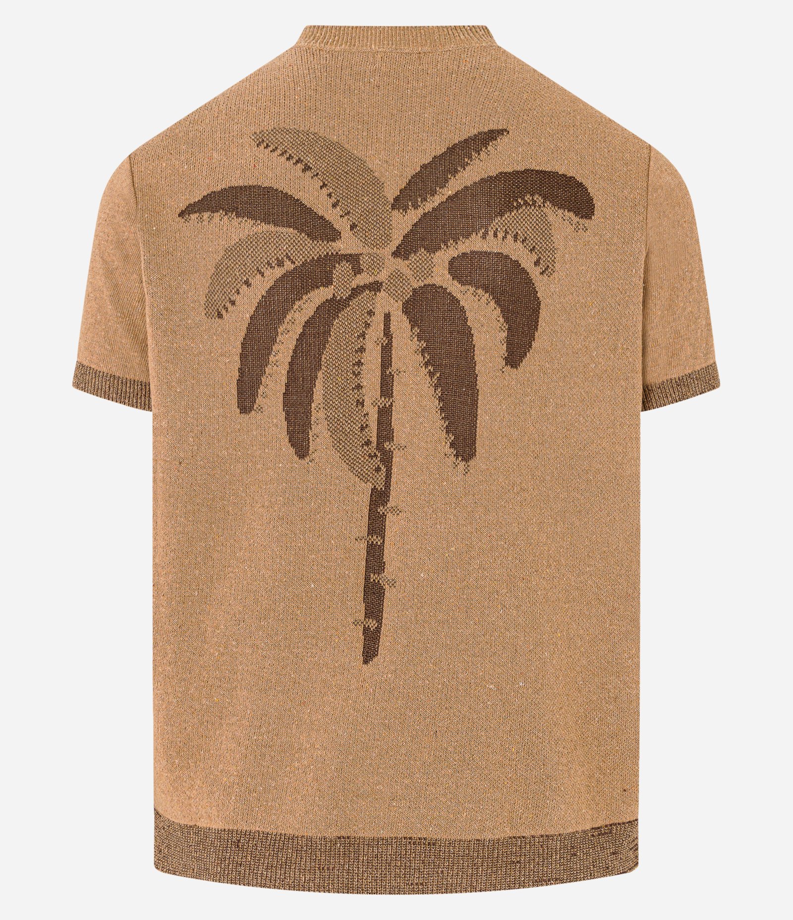 Camiseta Regular em Algodão com Estampa de Coqueiro e Lettering Savane Tropicale Marrom 8