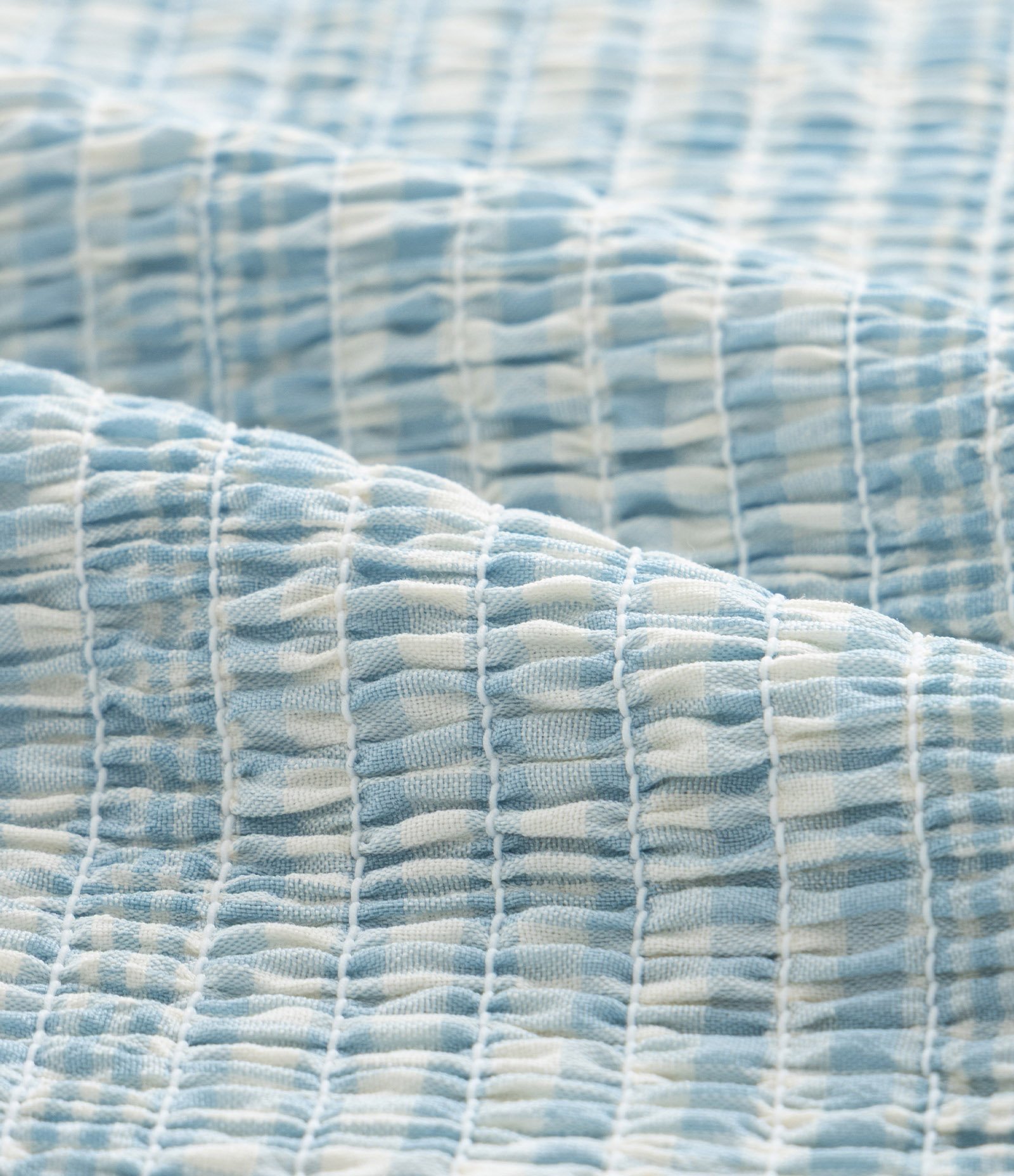 Blusa de Lastex com Estampa Xadrez Vichy Curve & Plus Size Azul 3