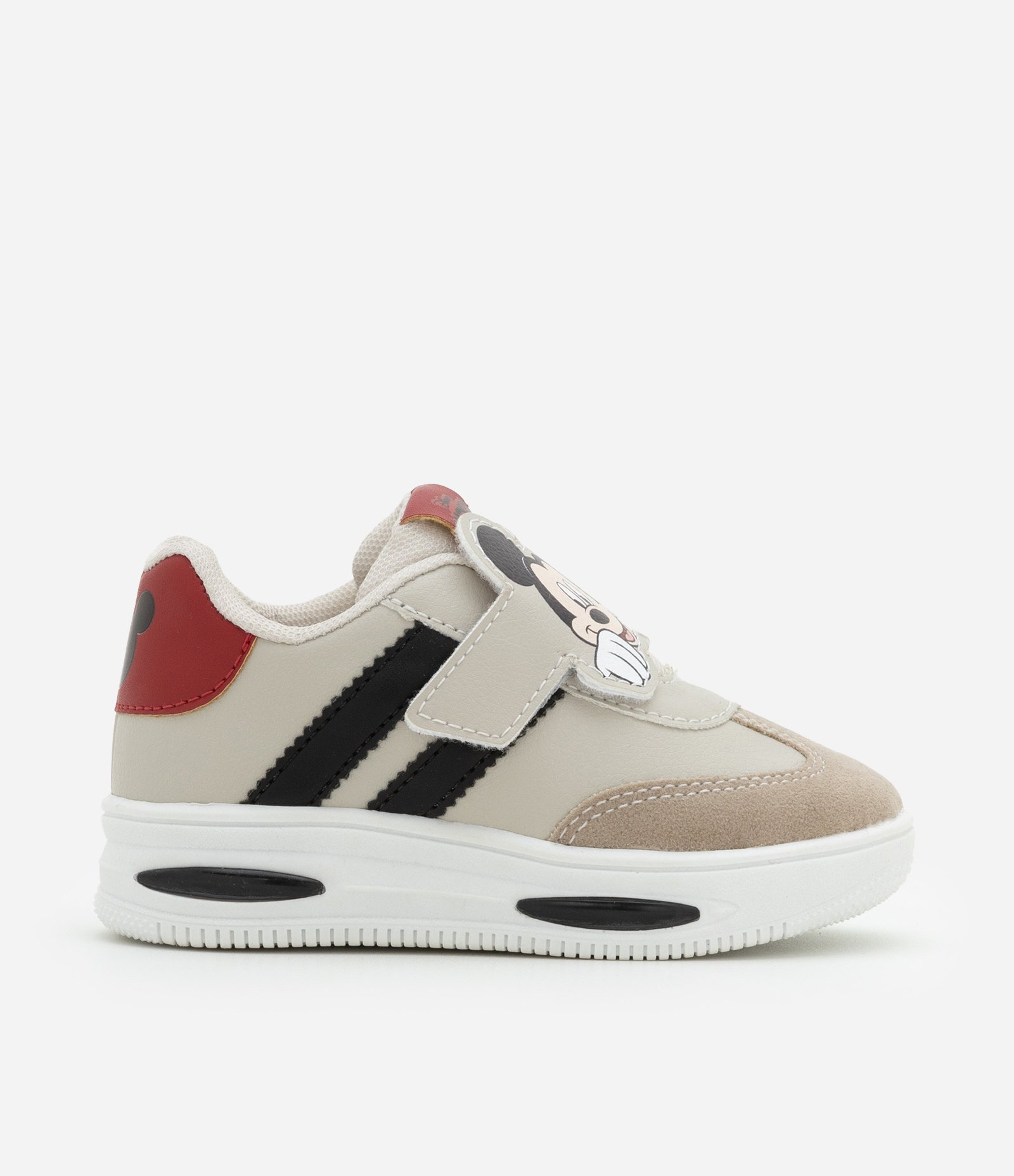 Tênis Infantil com Estampa do Mickey e Sola em LED - Tam 20 ao 27 Bege 6