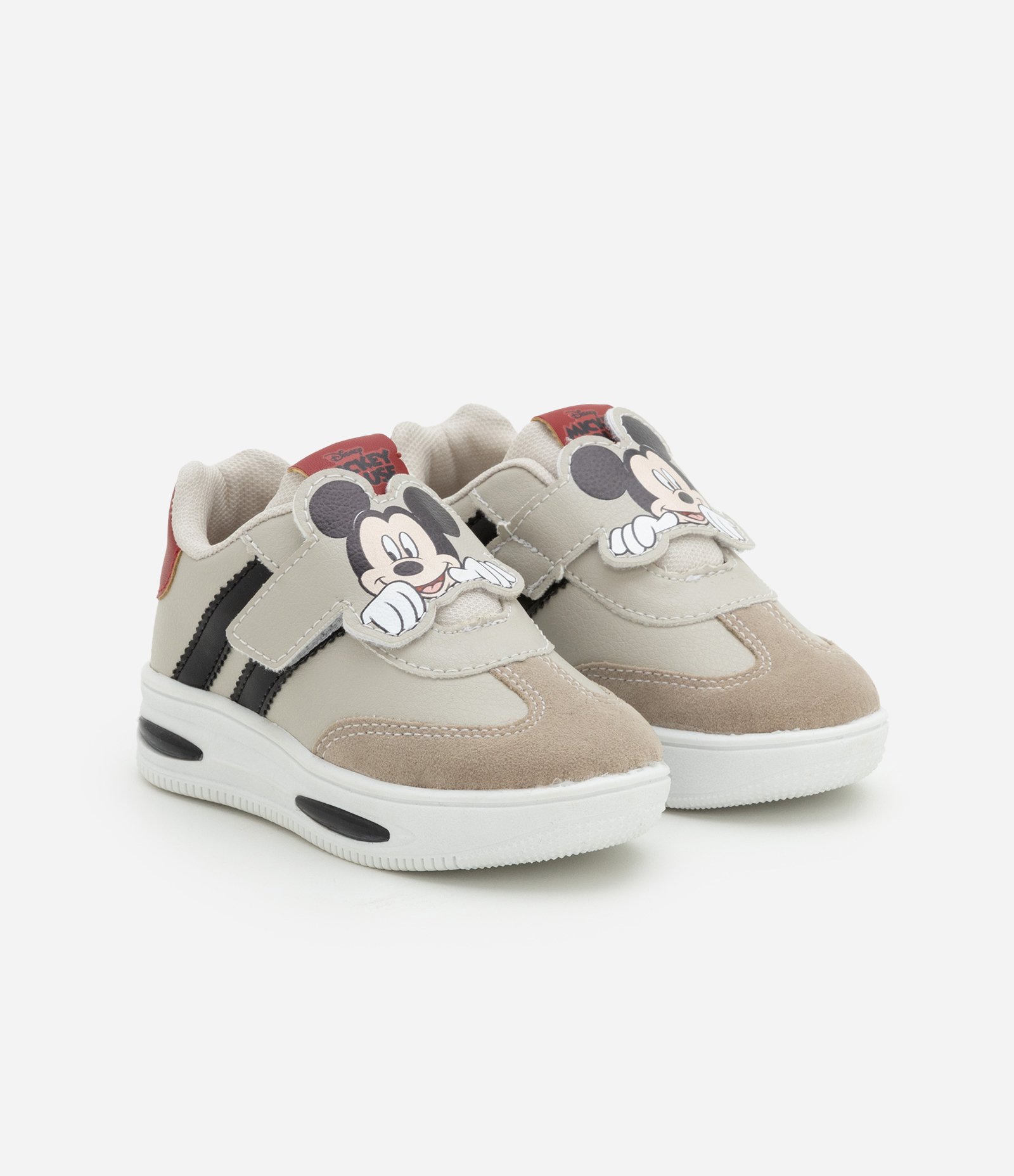 Tênis Infantil com Estampa do Mickey e Sola em LED - Tam 20 ao 27 Bege 7