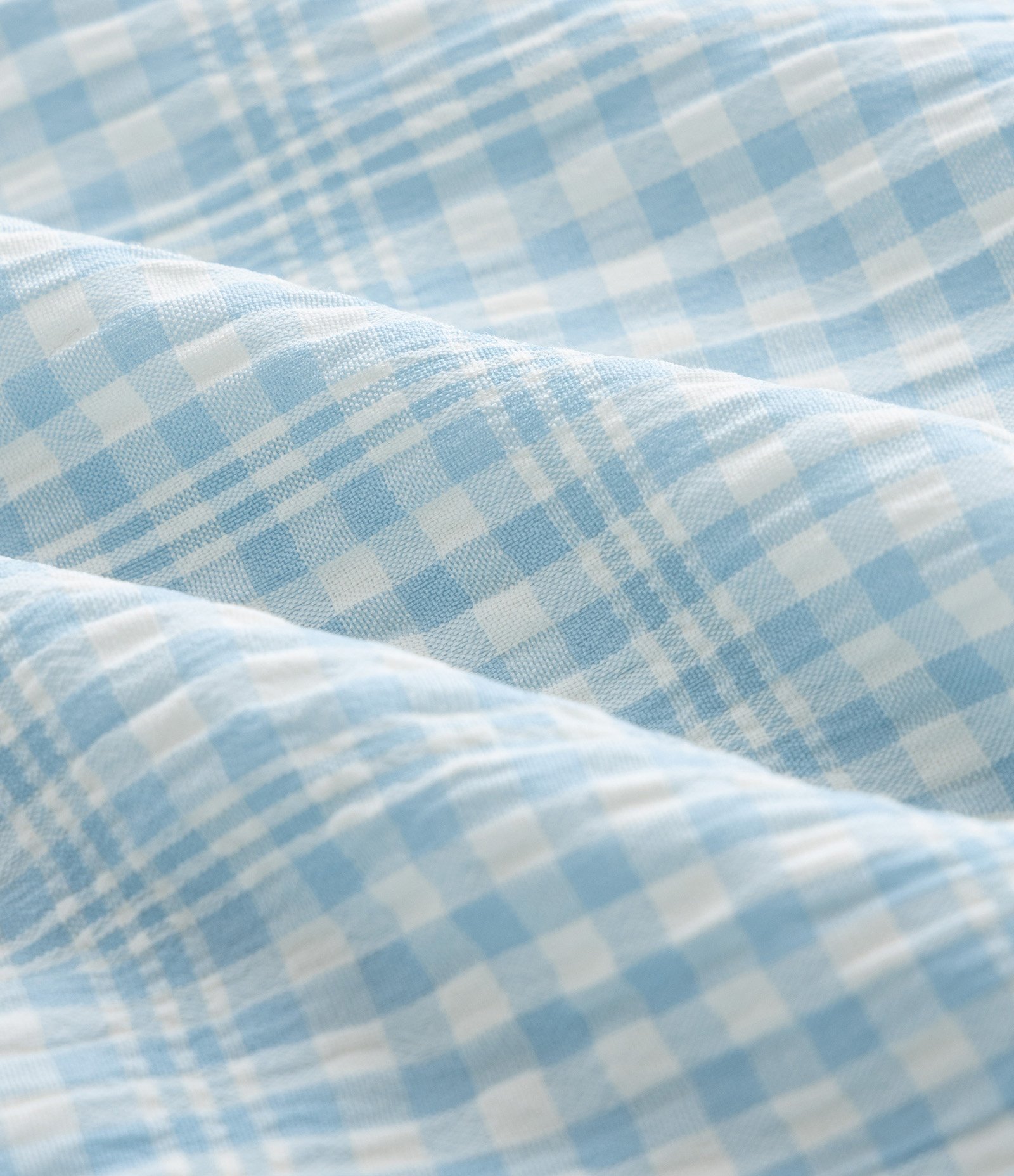 Short em Chalis com Estampa Xadrez Vichy Curve & Plus Size Azul 3