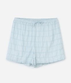 Short em Chalis com Estampa Xadrez Vichy Curve & Plus Size