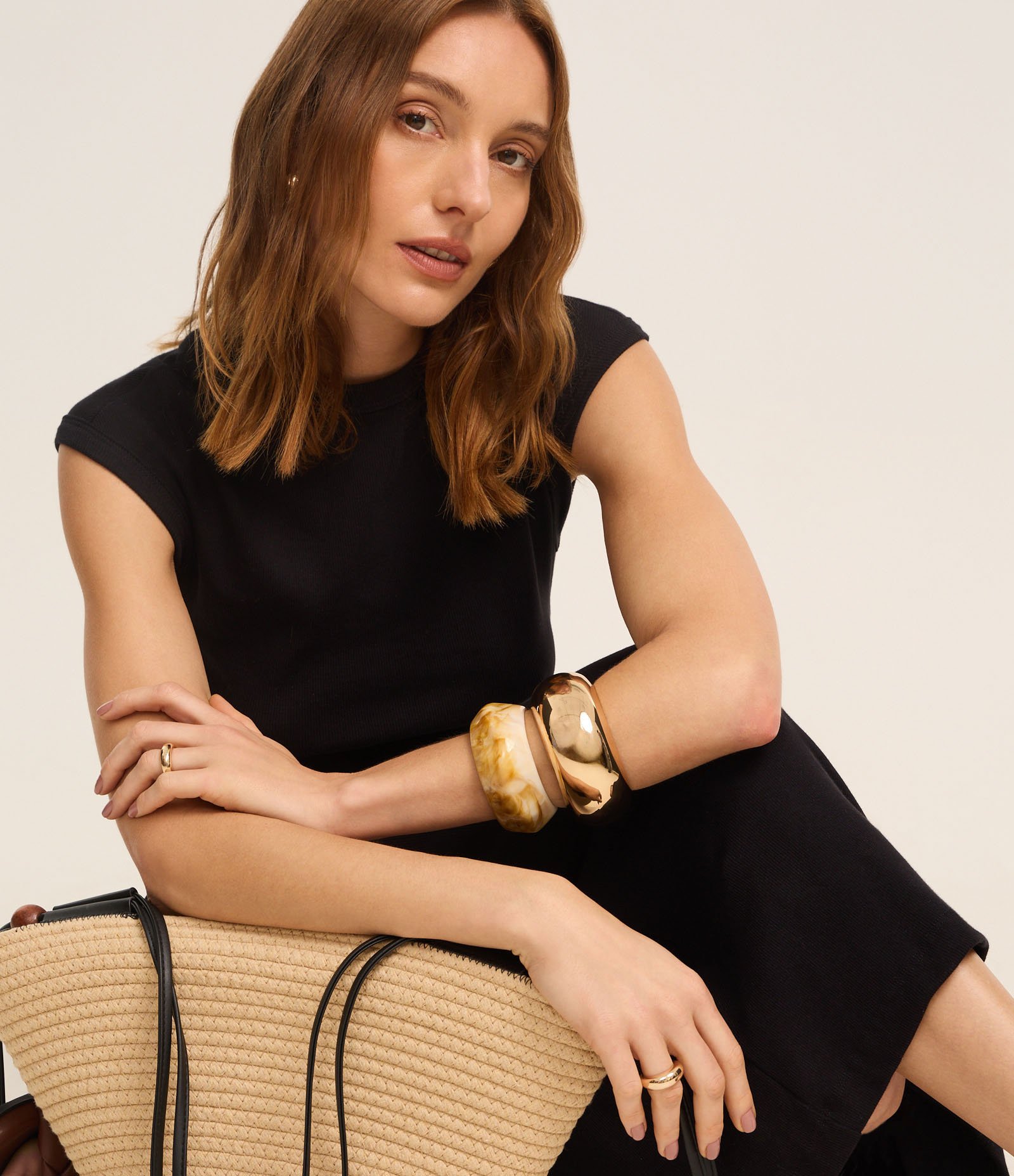 Vestido Longo Canelado em Ribana com Fenda na Barra Preto 5