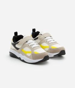 Tênis Esportivo Infantil com Velcro e Recortes  - Tam 28 ao 34