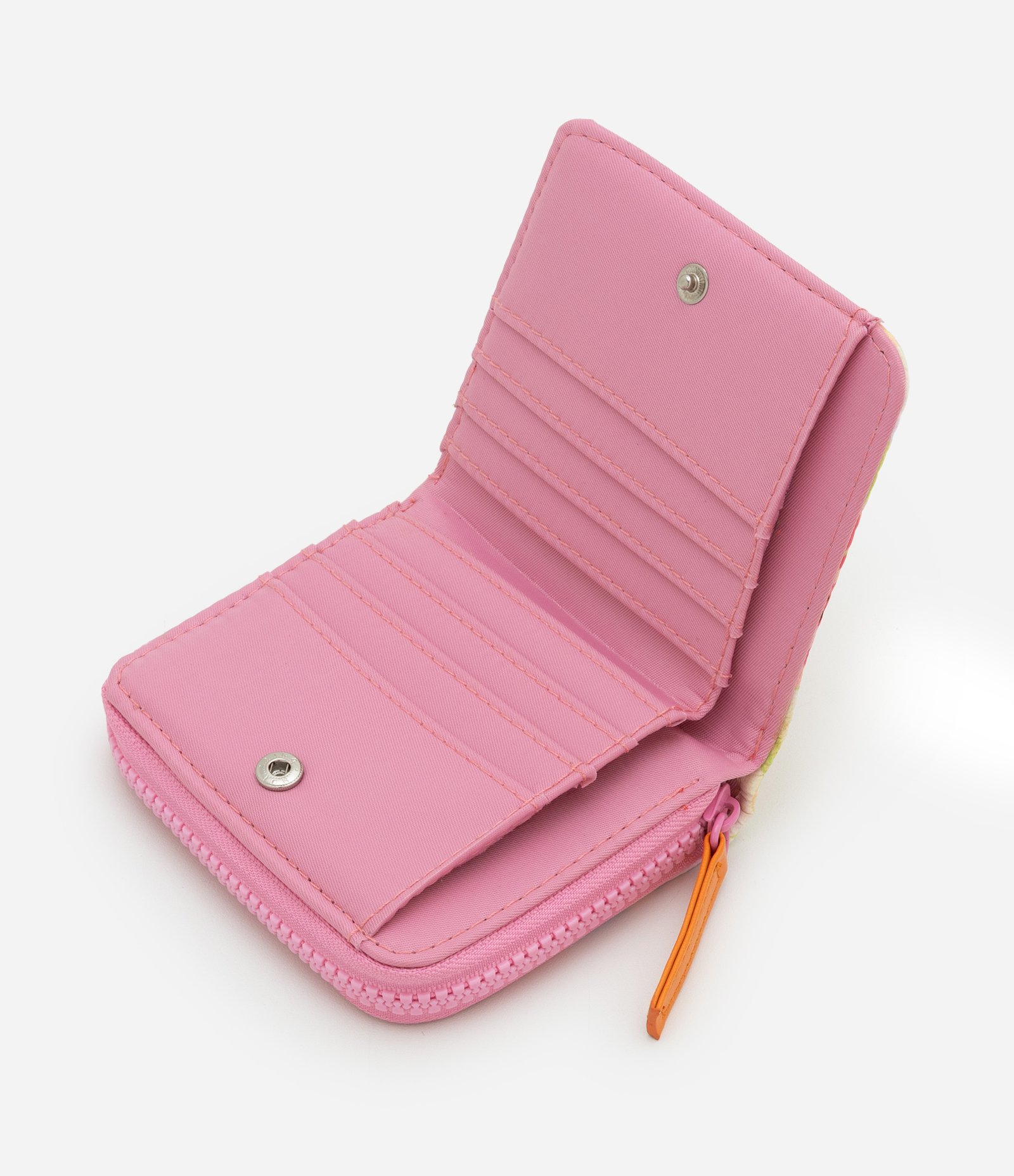 Carteira com Divisórias e Estampa Flores e Fruta Multicores 5