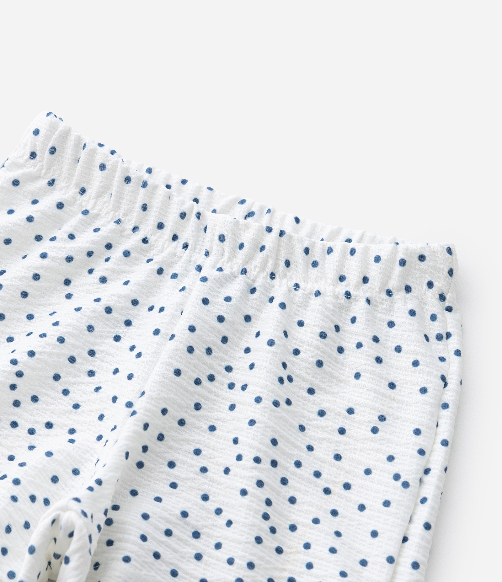 Conjunto Infantil com Estampa Poá Texturizado - Tam 0 a 18 Meses Branco 9