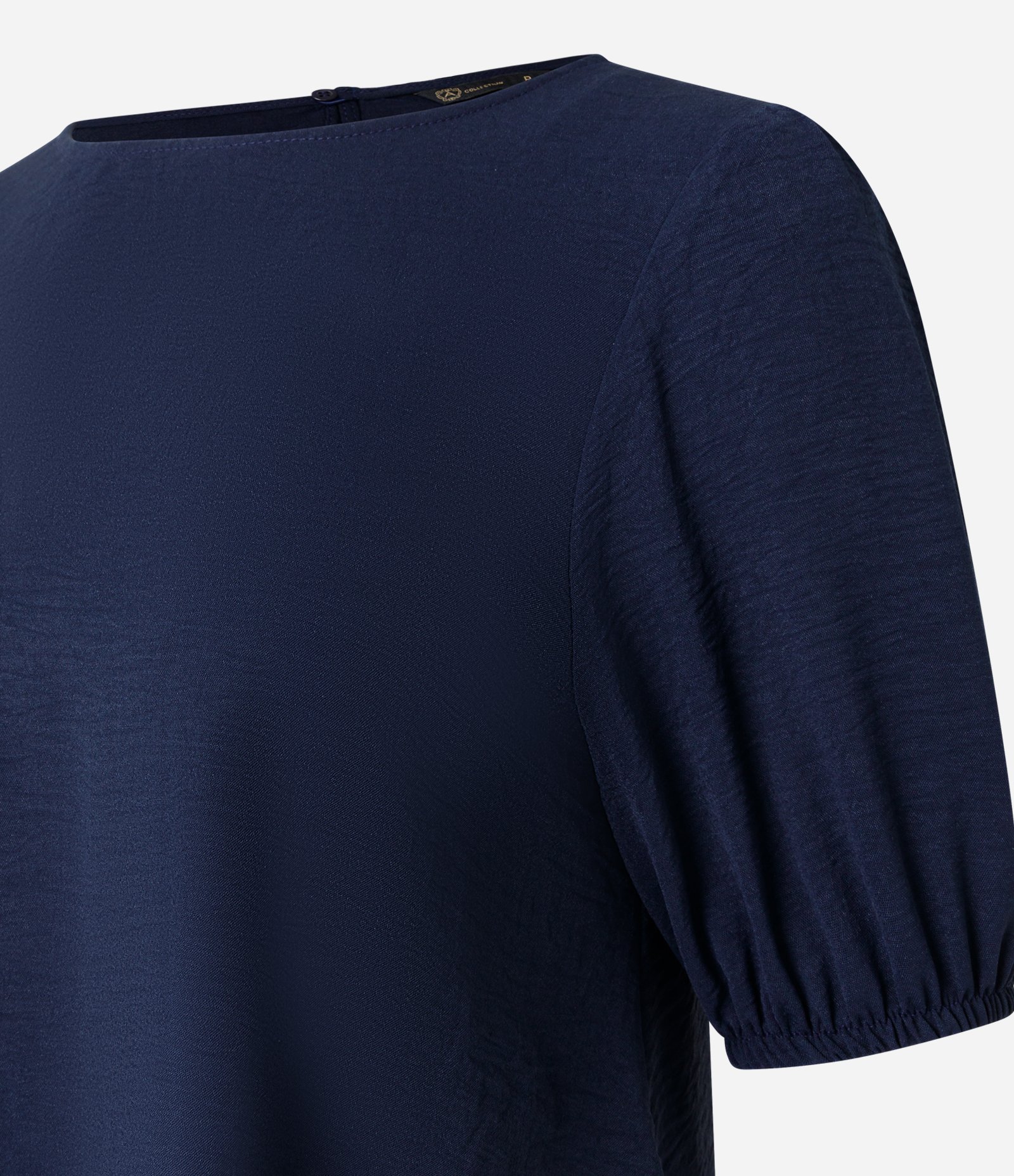 Blusa em Airflow com Manga Bufante Azul Marinho 6