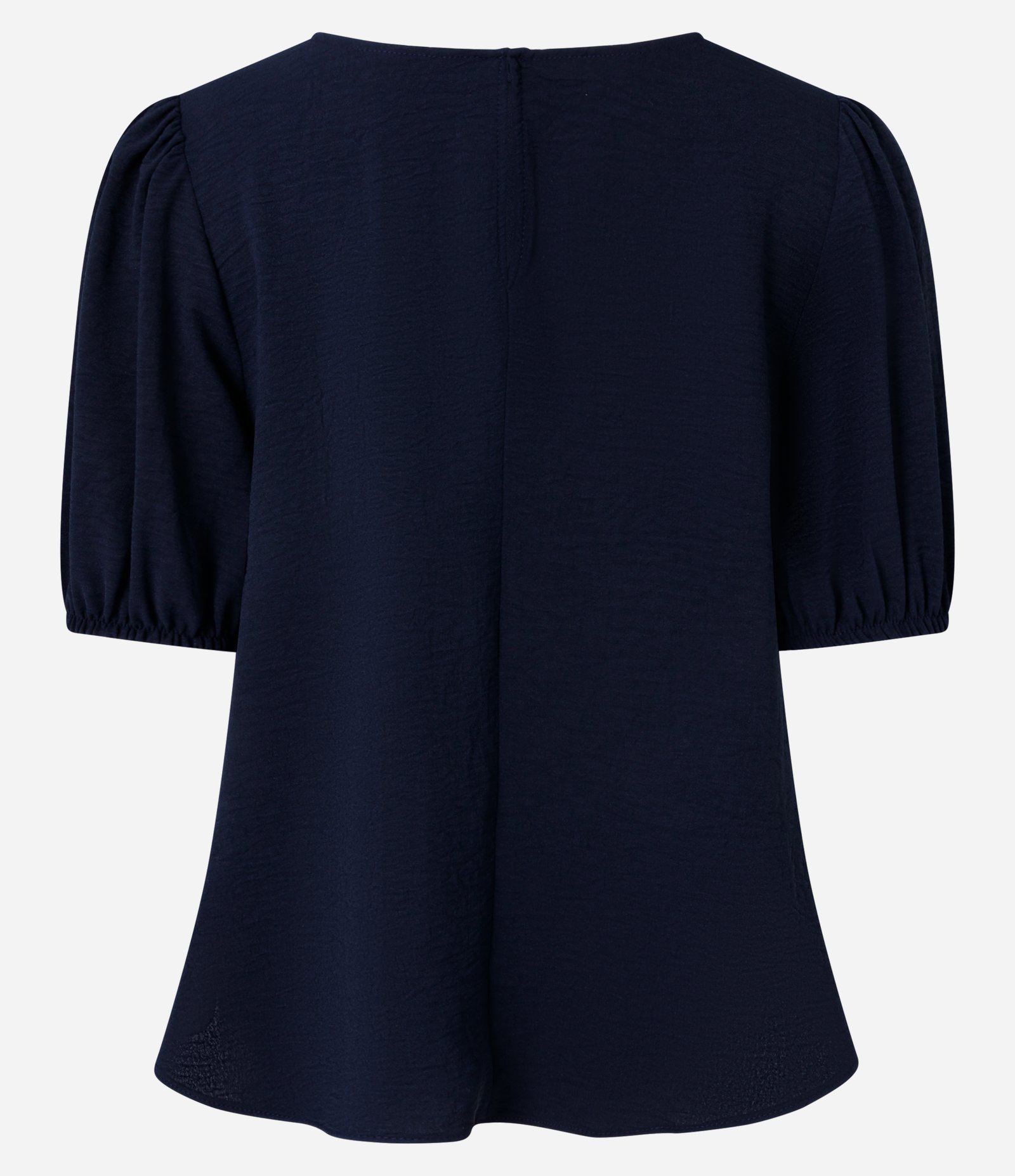 Blusa em Airflow com Manga Bufante Azul Marinho 8