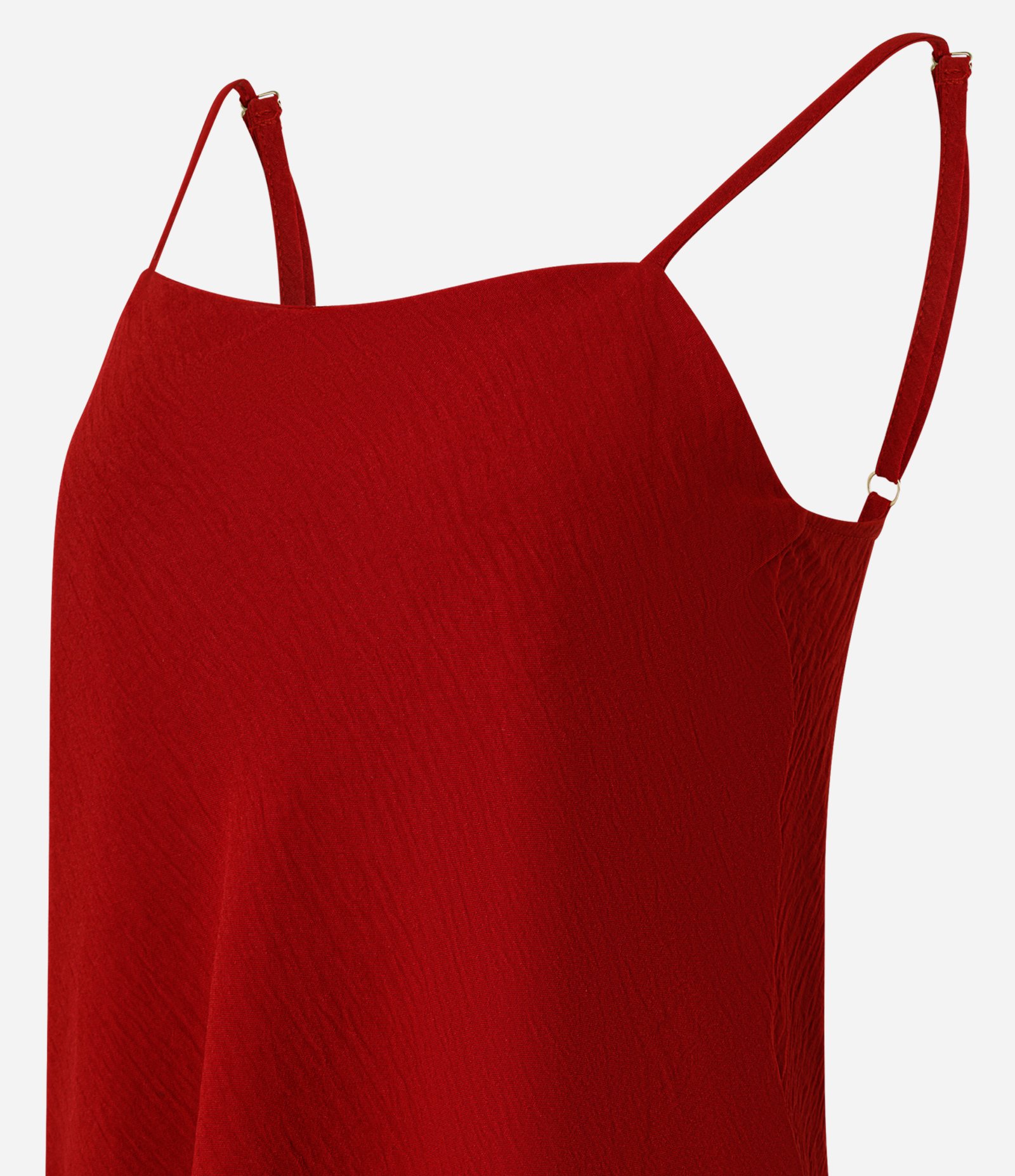 Blusa Alongada em Airlow com Frufru na Barra Assimétrica Bordô 6