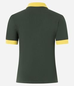 Blusa Gola Polo com Estampa Lettering Brazil