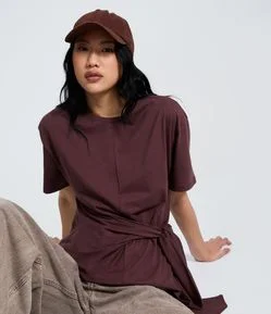Blusa em Algodão com Amarração Frontal