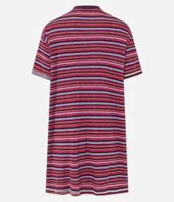 Camisola em Viscose Listrada com Estampa da Luminária Pixar