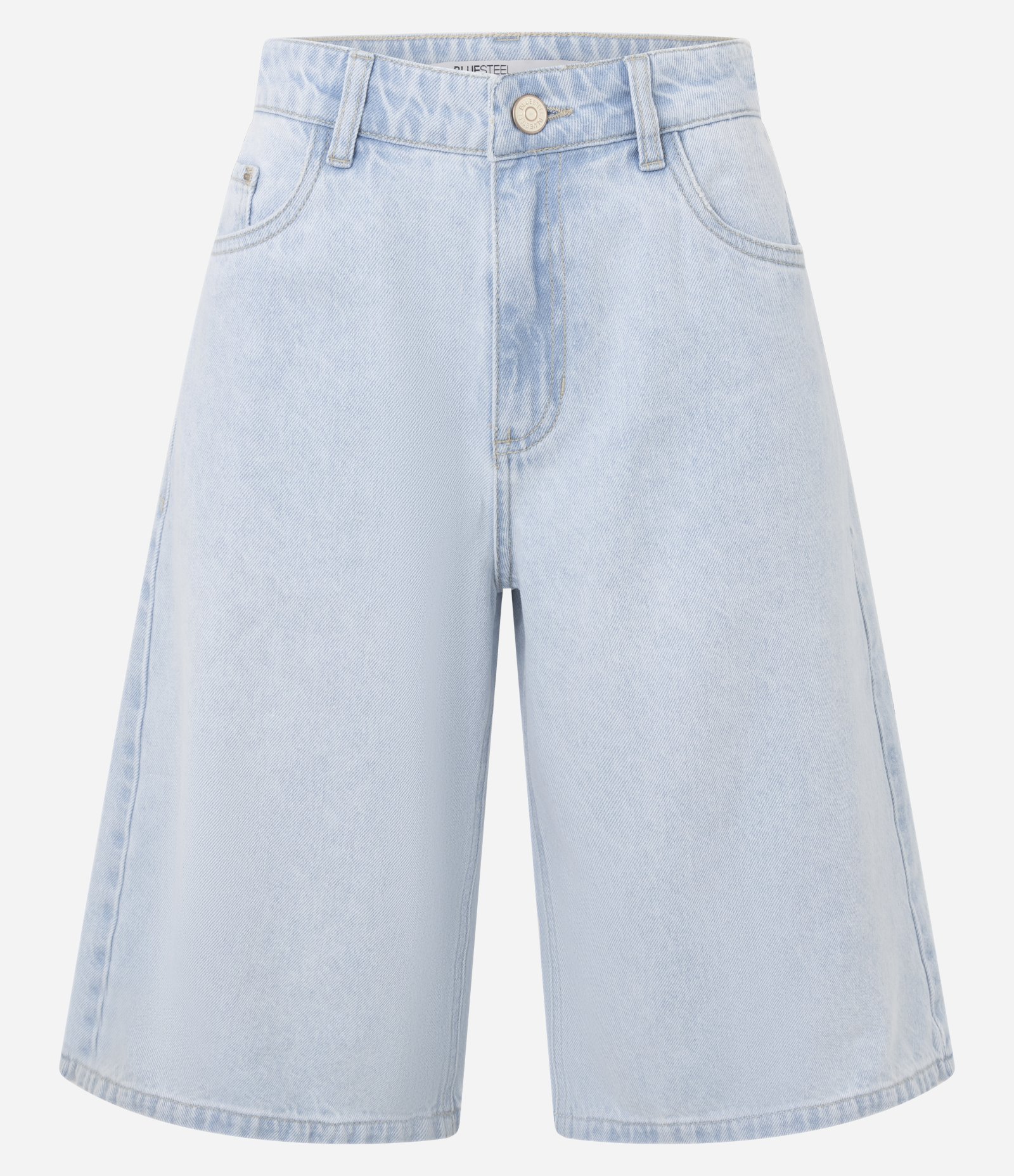 Bermuda Jorts em Jeans com Bolsos Claro Delavê 6