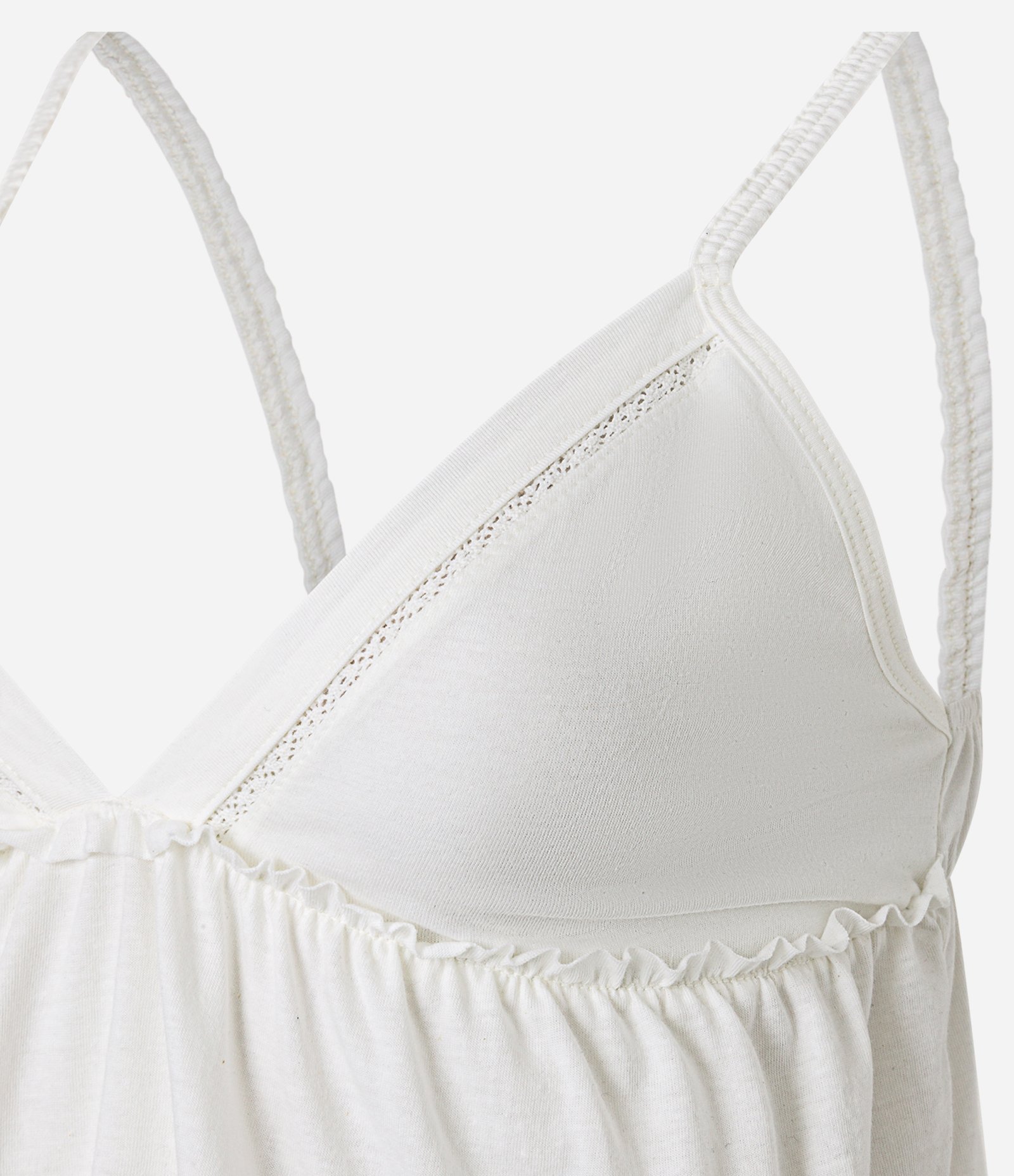 Blusa de Alças com Amarração e Recortes Branco 7