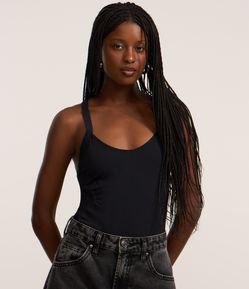 Body Seamless com Recorte Lateral Texturizado