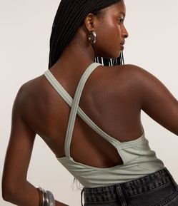 Body Seamless com Recorte Lateral Texturizado