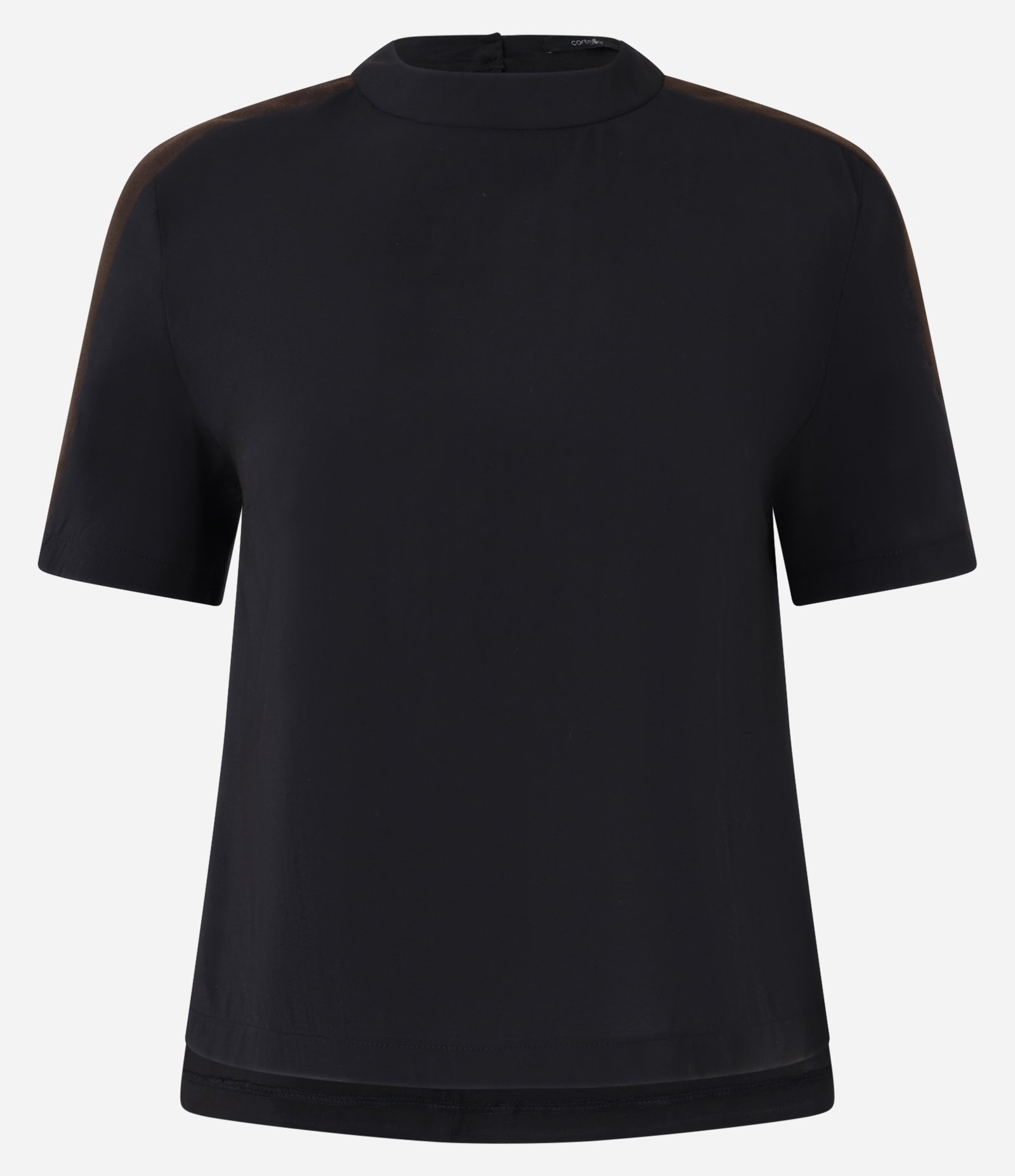 Blusa Regular Básica em Viscose com Gola Redonda Preto 5