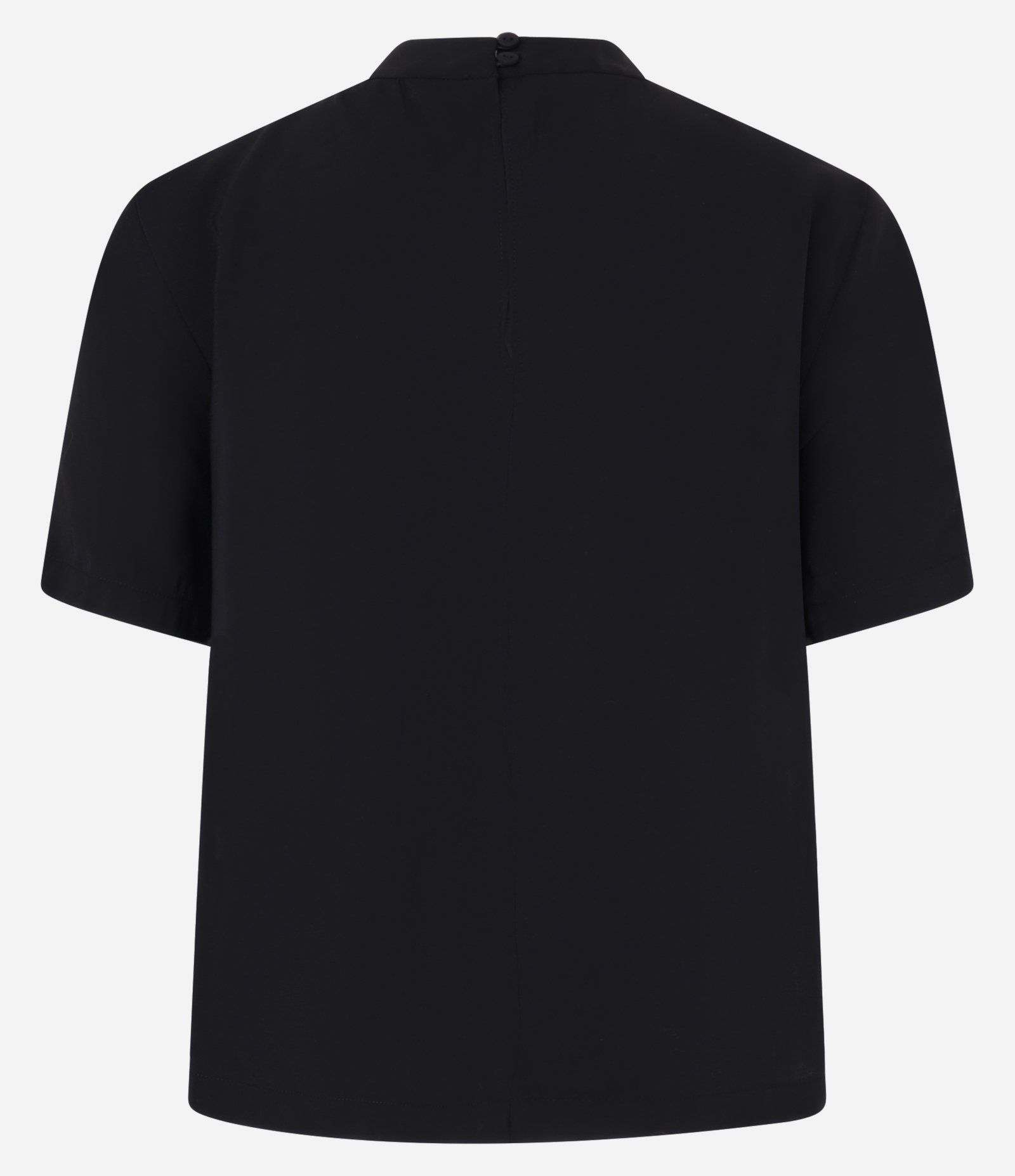 Blusa Regular Básica em Viscose com Gola Redonda Preto 7