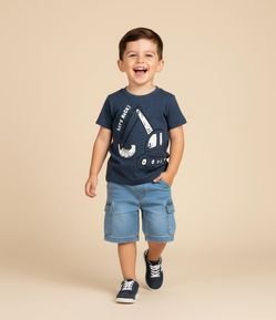 Camiseta Infantil com Estampa Tratorzinho - Tam 1 a 6 Anos