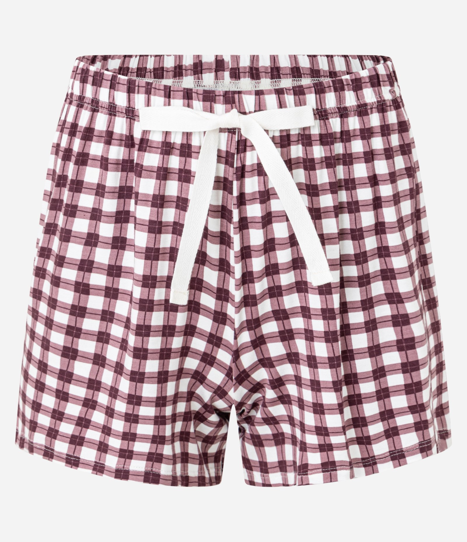 Pijama Short Doll em Ribana com Short Xadrez Vichy Vermelho 8