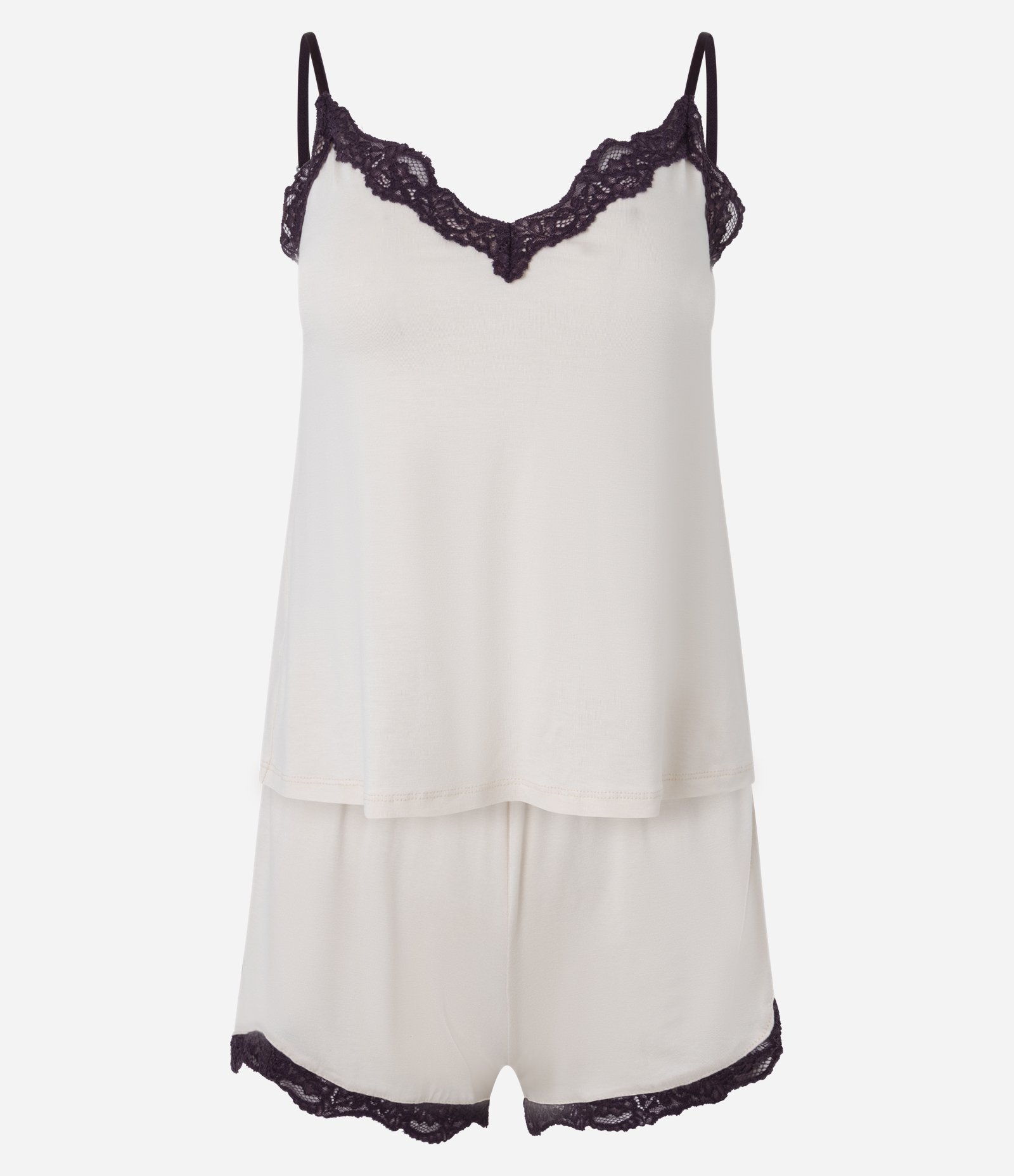 Pijama Short Doll em Viscose com Alcinha e Detalhe de Renda Rosa 4