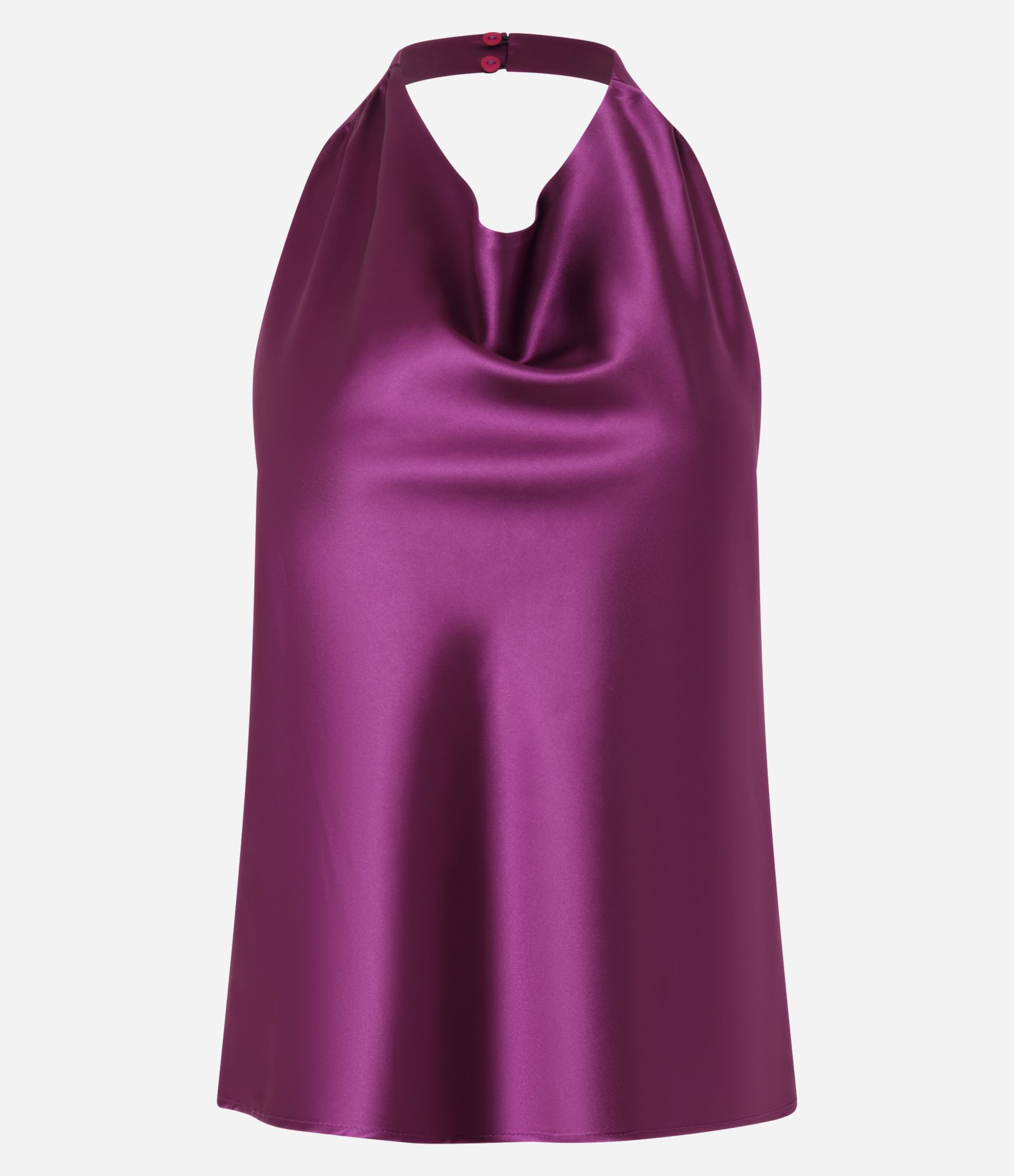 Blusa em Cetim Frente Única com Costas Abertas Roxo 4