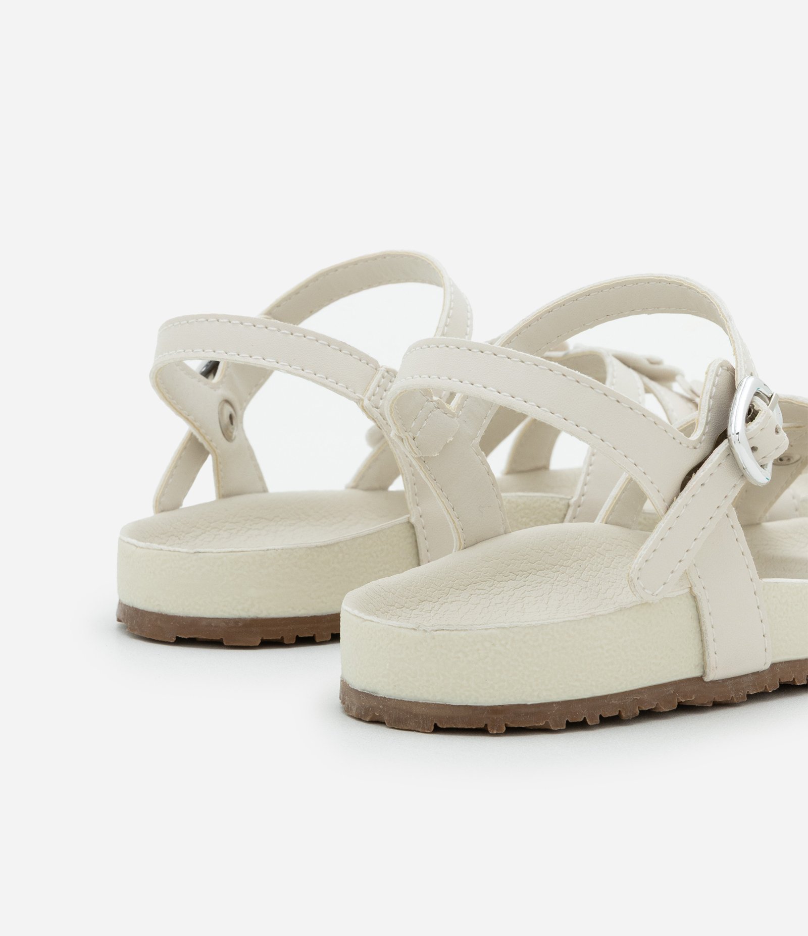 Sandália Infantil com Tiras e Florzinhas - Tam 28 ao 34 Off White 2