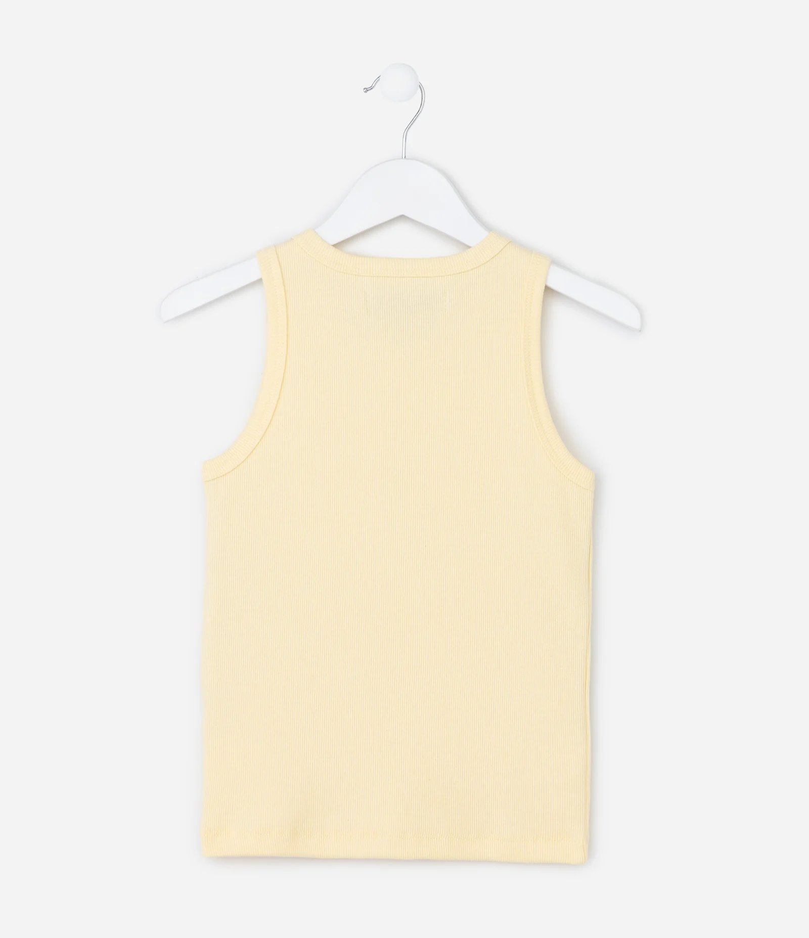 Regata Infantil em Ribana com Brilhos na Gola - Tam  5 a 14 Anos Amarelo 3