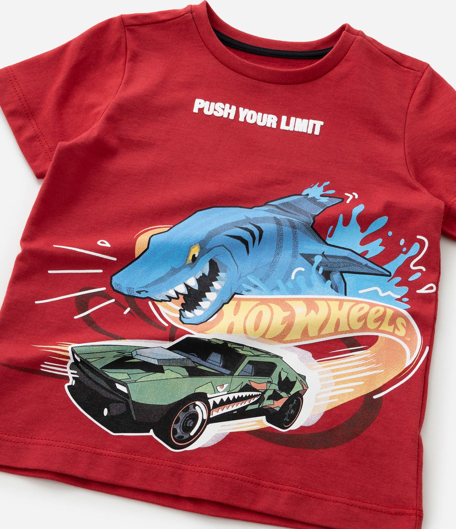 Pijama Infantil com Estampa Hot Wheels - Tam 2 a 6 Anos Vermelho 10
