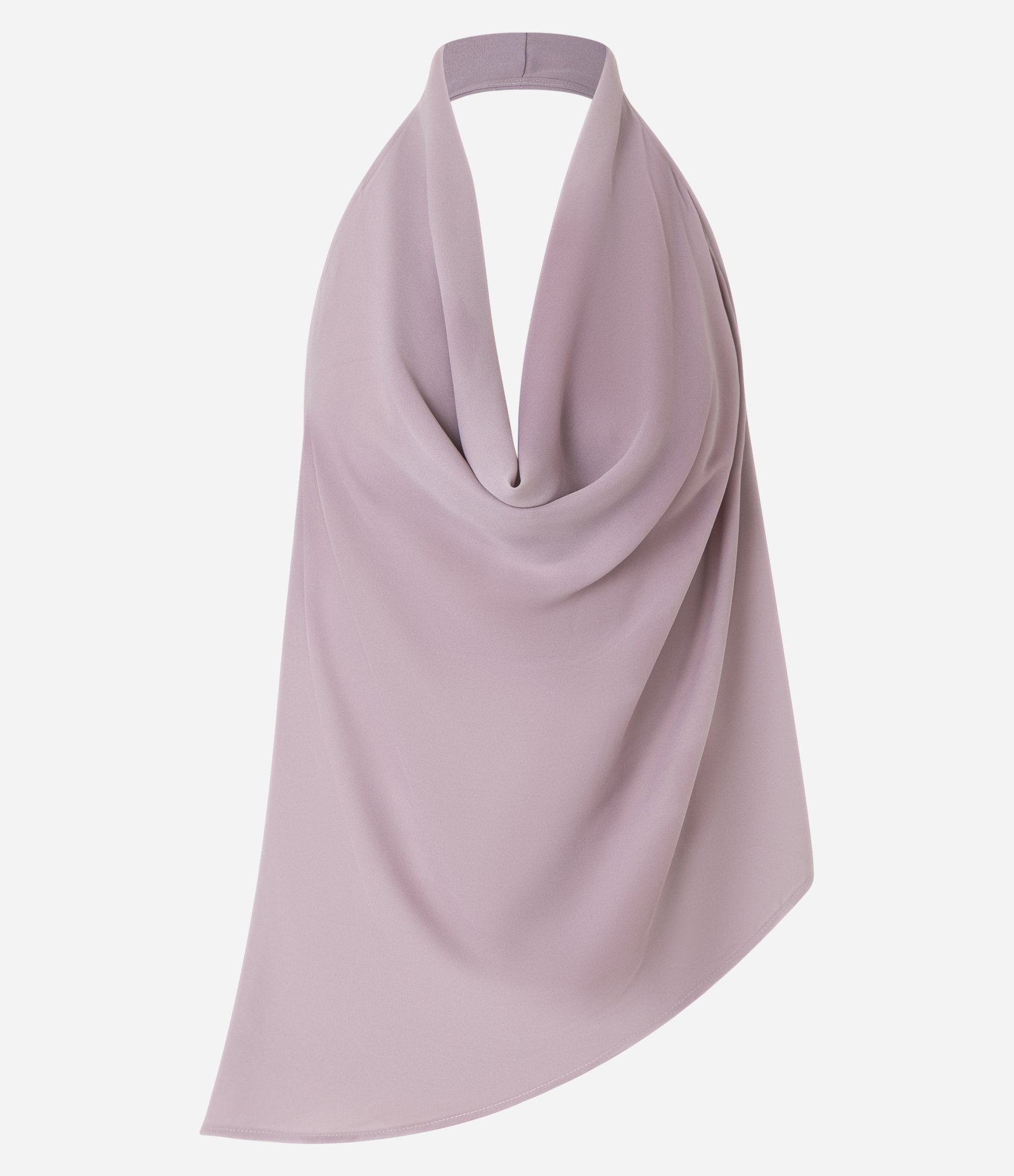 Blusa em Crepe Frente Única com Decote Degagê Roxo 4