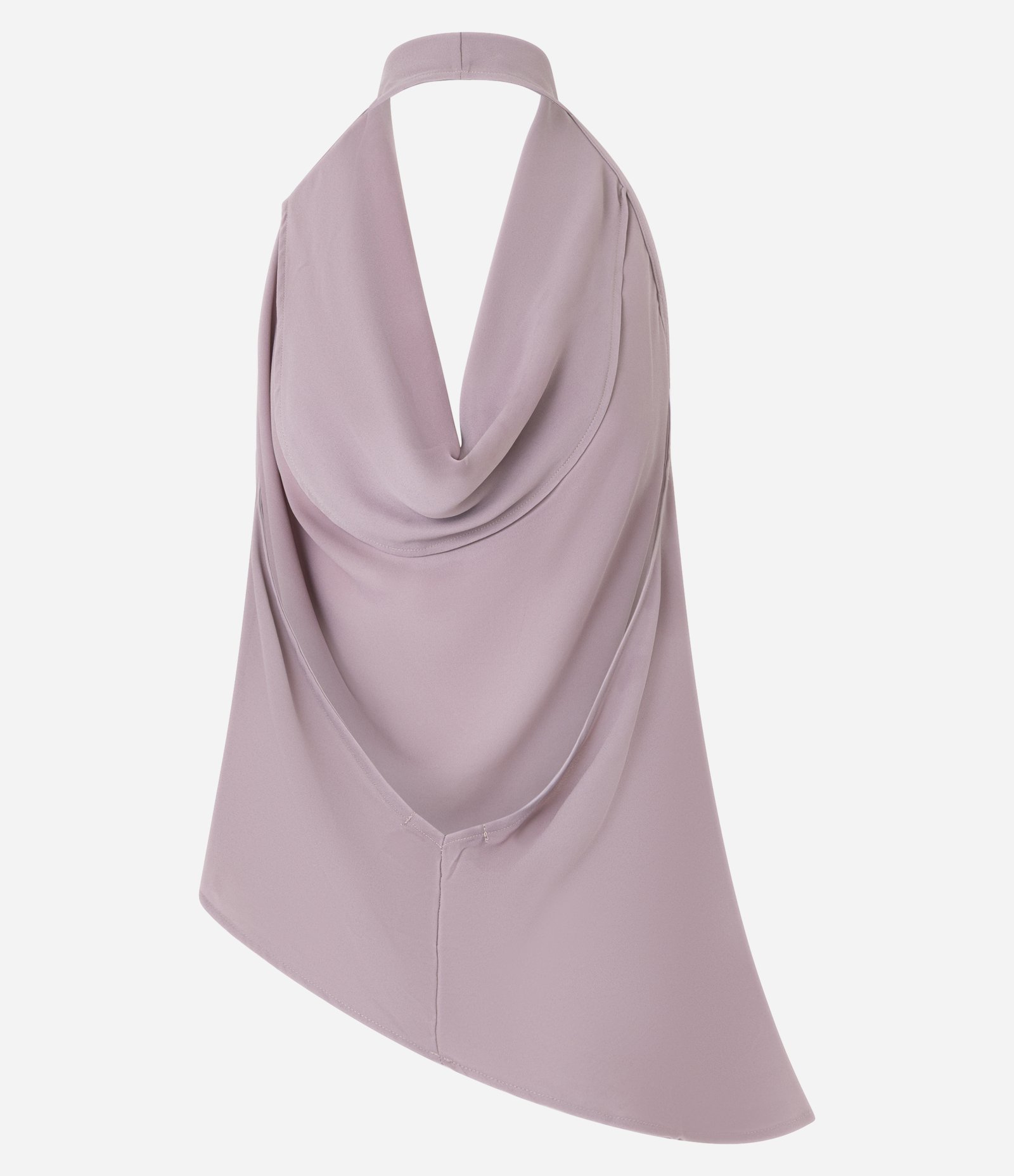 Blusa em Crepe Frente Única com Decote Degagê Roxo 5