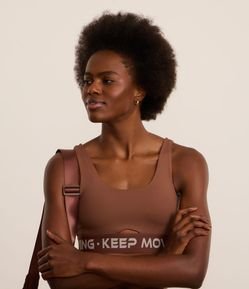 Top Esportivo em Microfibra com Bojo Removível e Elástico Keep Moving
