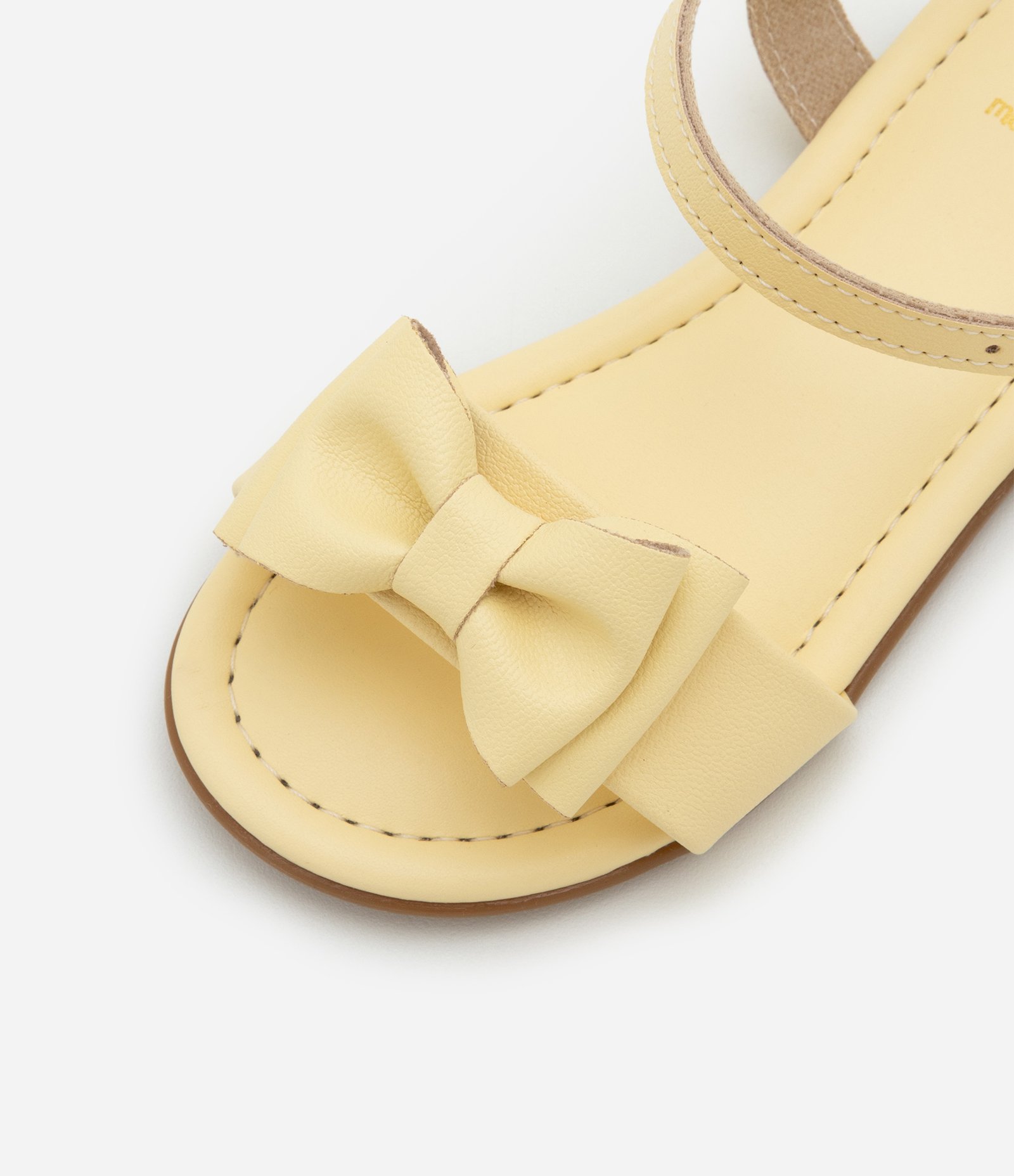Sandália Infantil com Laço Aplicado - Tam 19 ao 25 Amarelo 4