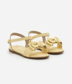 Sandália Infantil com Laço Aplicado - Tam 19 ao 25