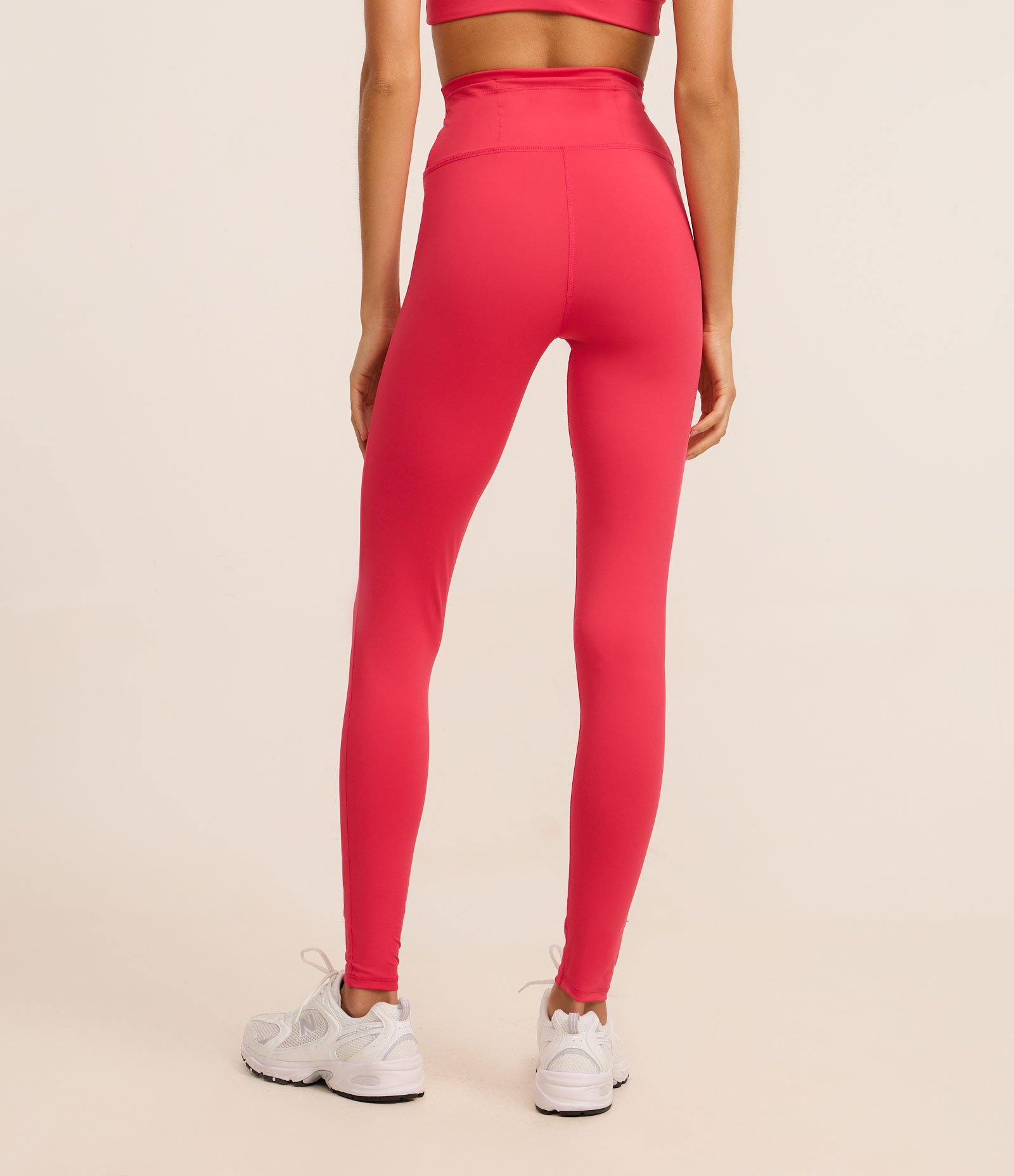 Calça Legging Esportiva em Microfibra Pesada com Bolso Funcional Rosa 4