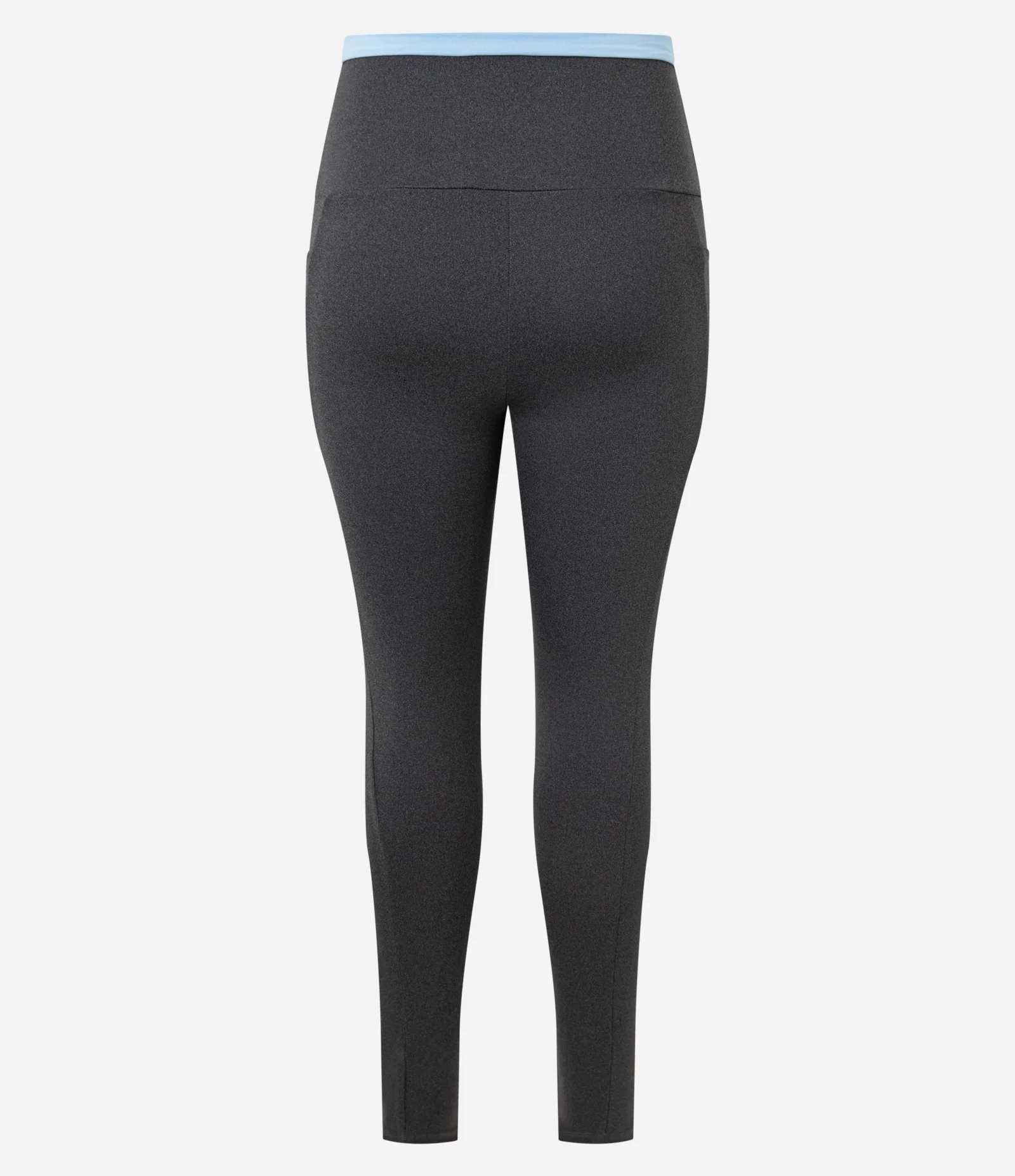 Calça Legging Esportiva em Microfibra Pesada com Viés Contrastante Cinza 7
