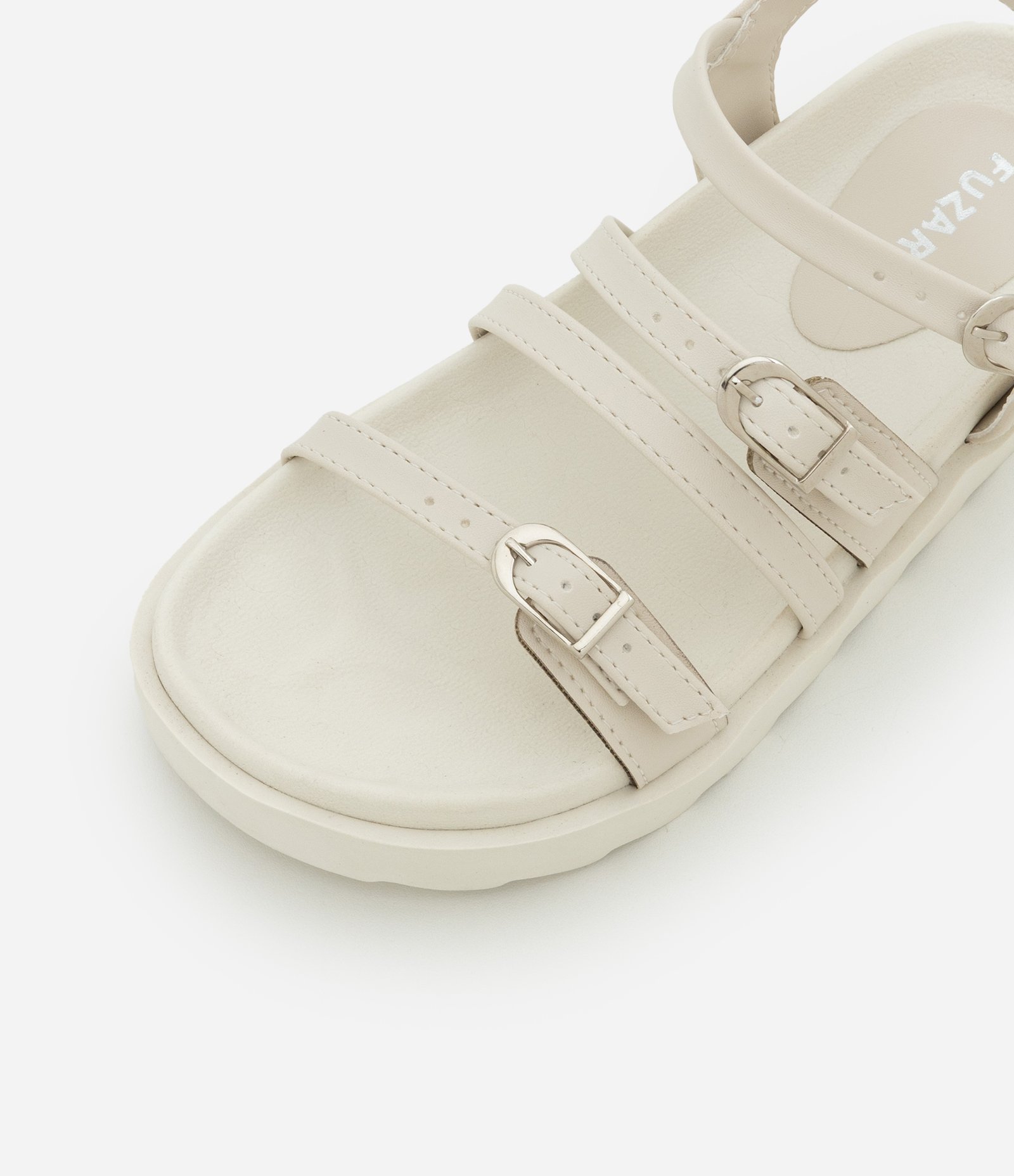 Sandália Infantil Flatform com Tiras e Fivelas - Tam 27 ao 34 Off White 3