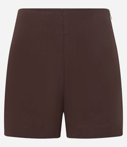 Short Curto em Bengaline com Zíper Tratorado