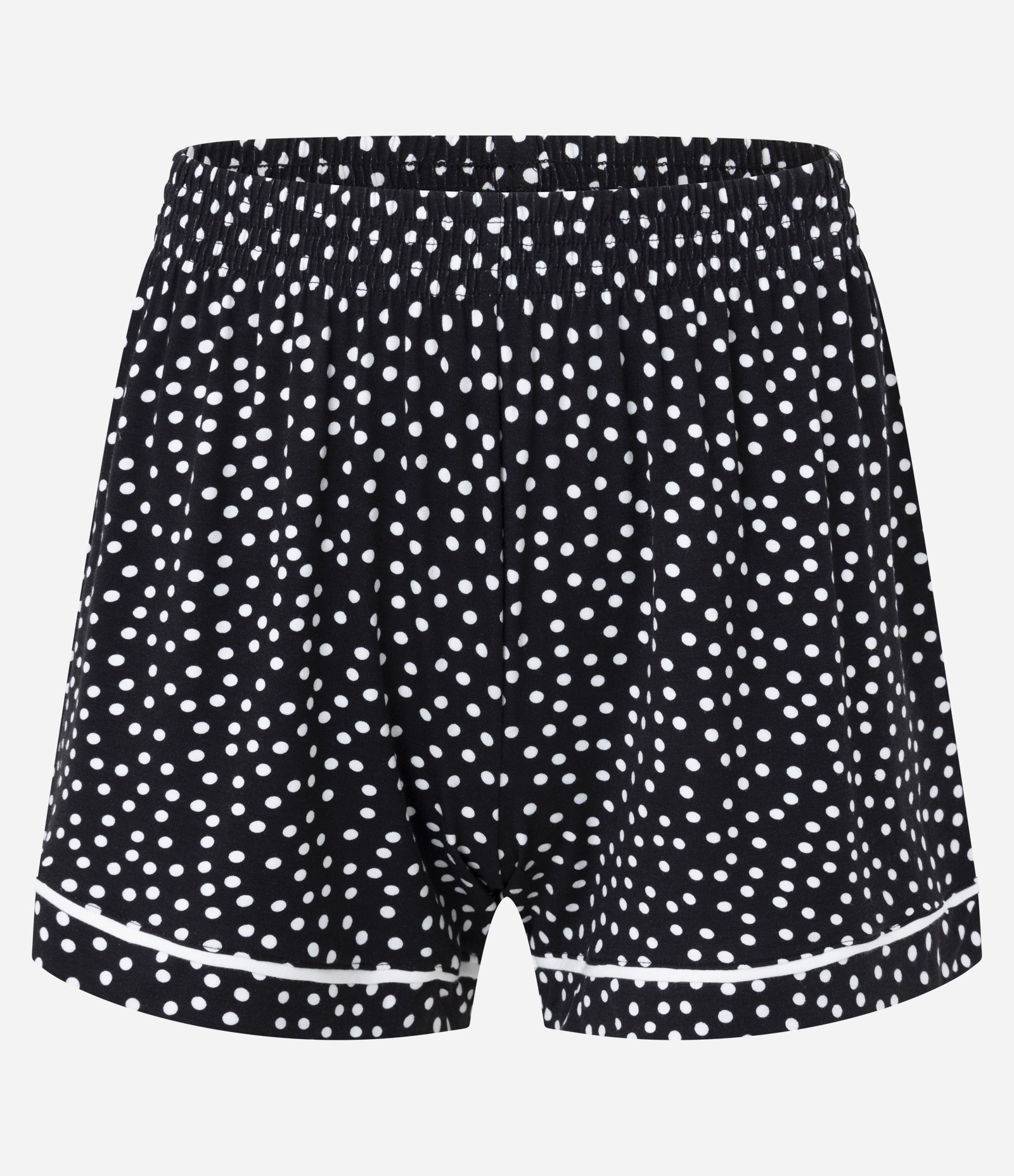 Pijama Short Doll Americano em Viscose com Estampa Poá Preto 5