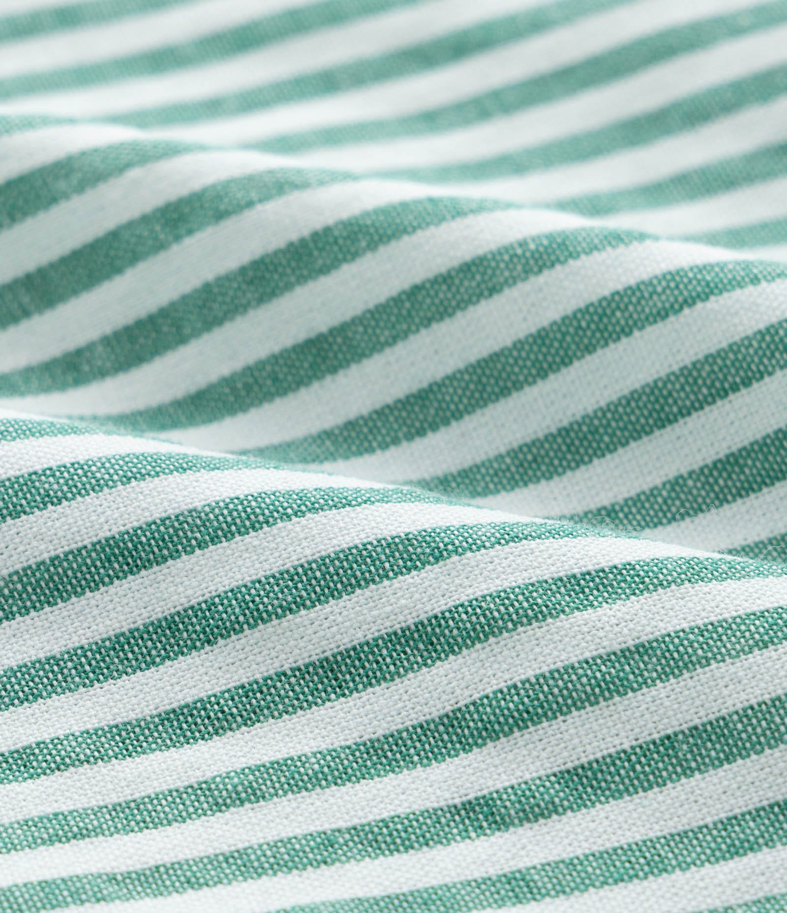 Camisa Básica em Tricoline Listrado Curve & Plus Size Verde 6