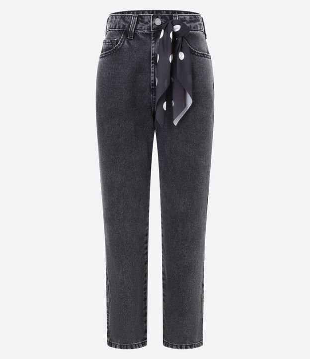 Calça Mom em Jeans Lcom Lenço Poá