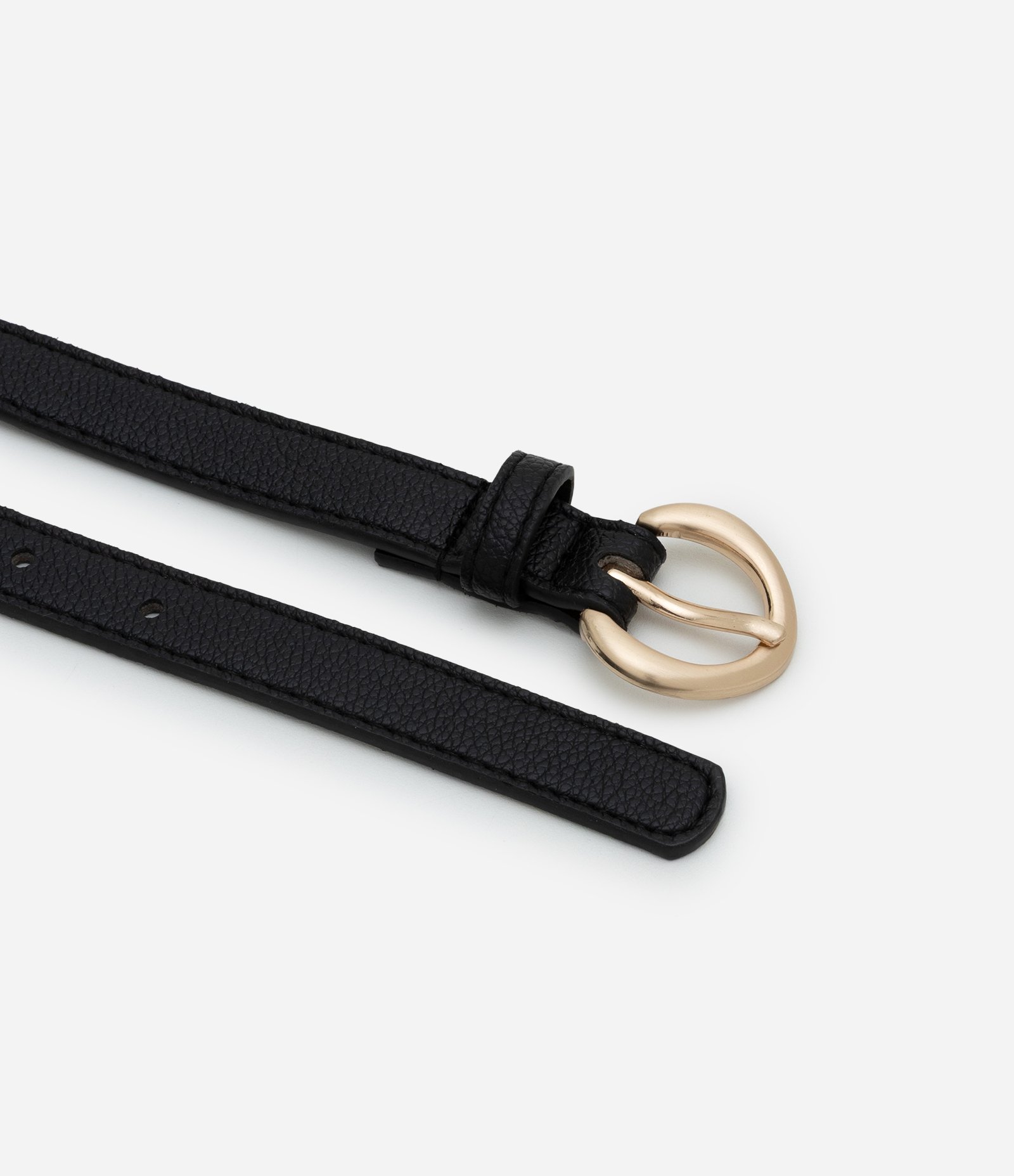 Kit 03 Cintos Finos com Fivela Arrdondada Bold Marrom/Off White/Preto 2