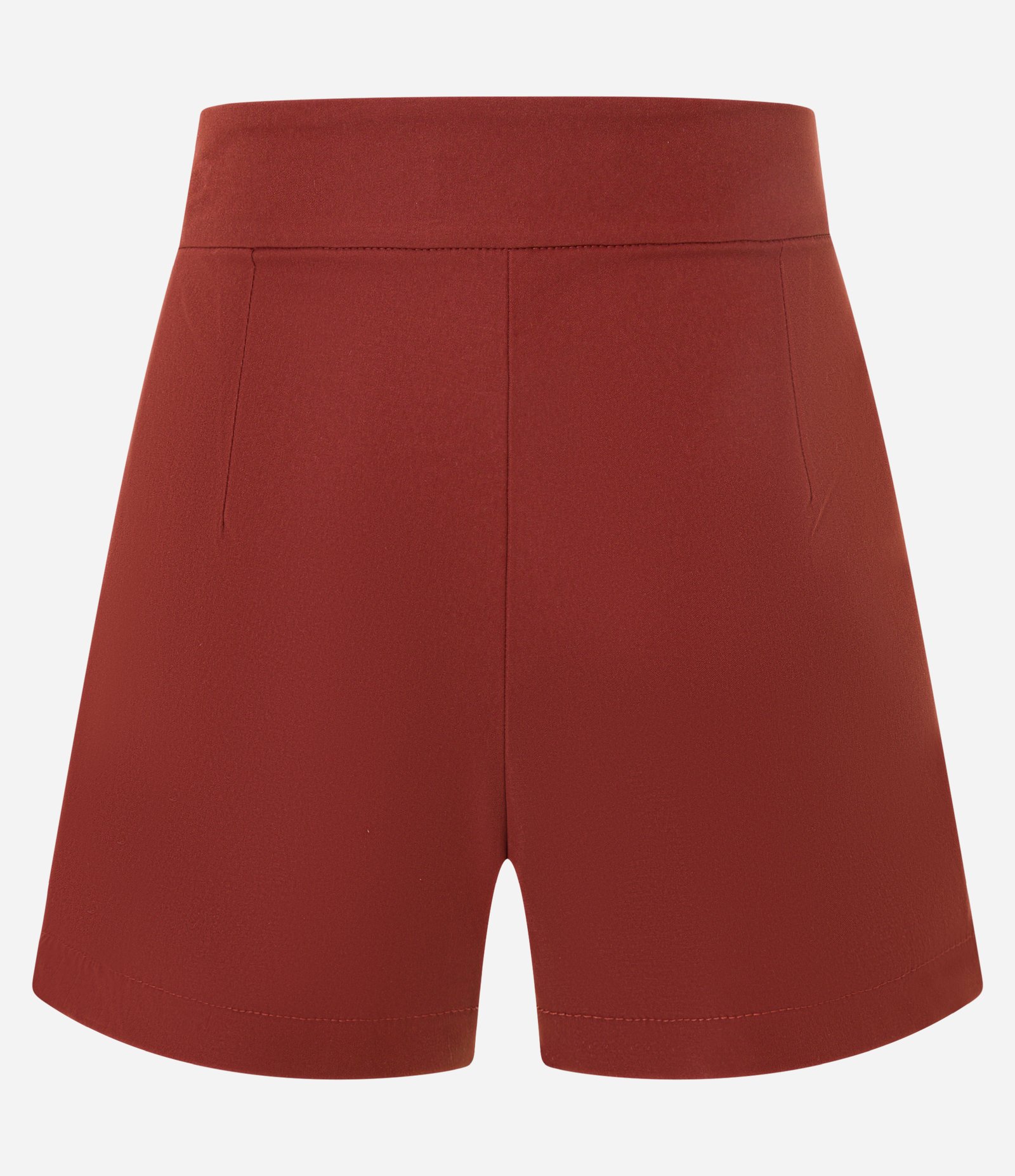 Short em Alfaiataria com Recortes no Bolso Marrom 7