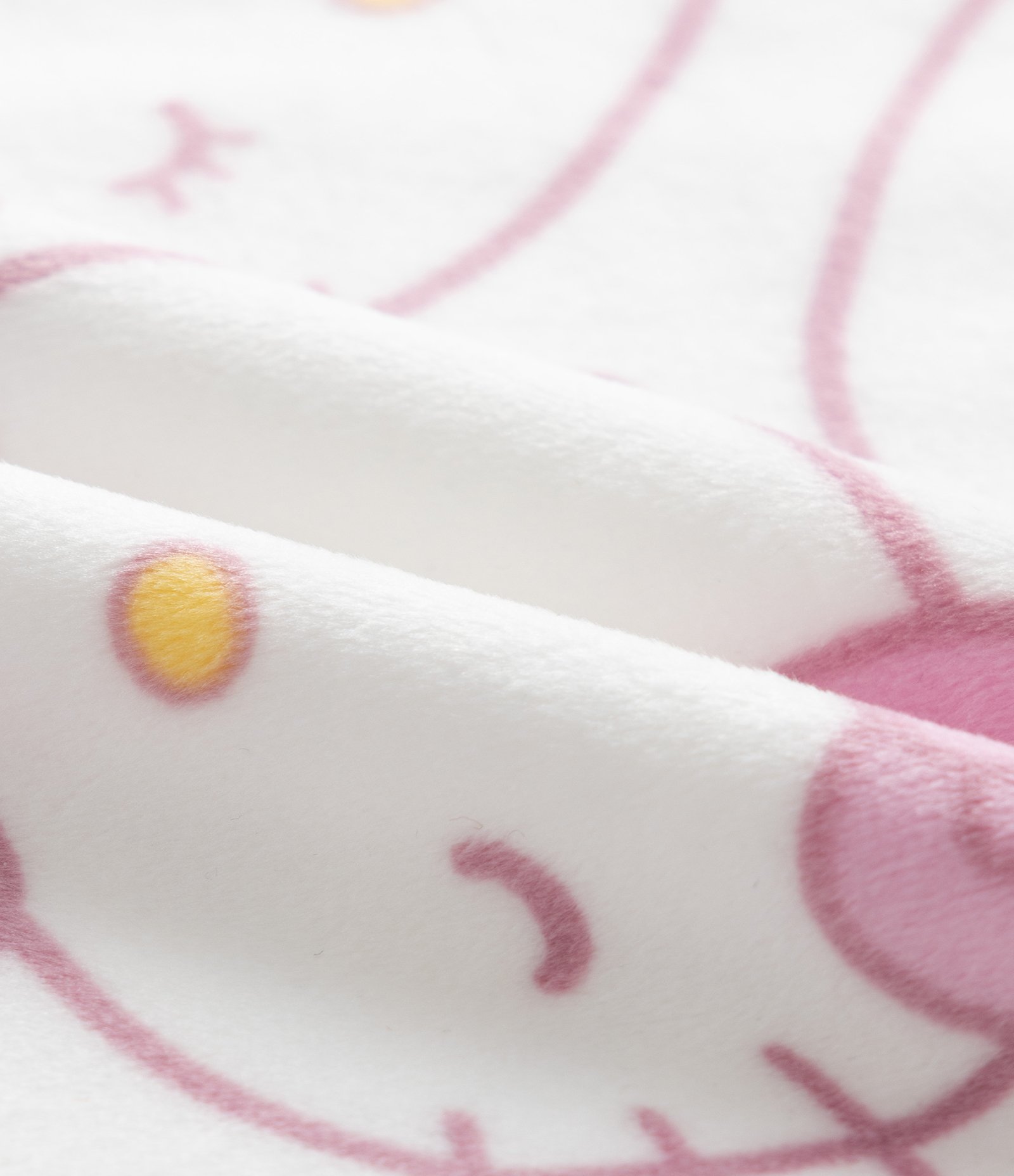 Pijama Infantil Longo em Plush com Estampa Hello Kitty – Tam 4 a 16 Anos Branco/Rosa Claro 7