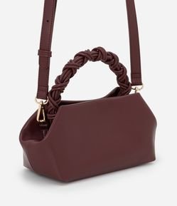 Bolsa Pequena com Alça de Mão Trançada e Alça Longa
