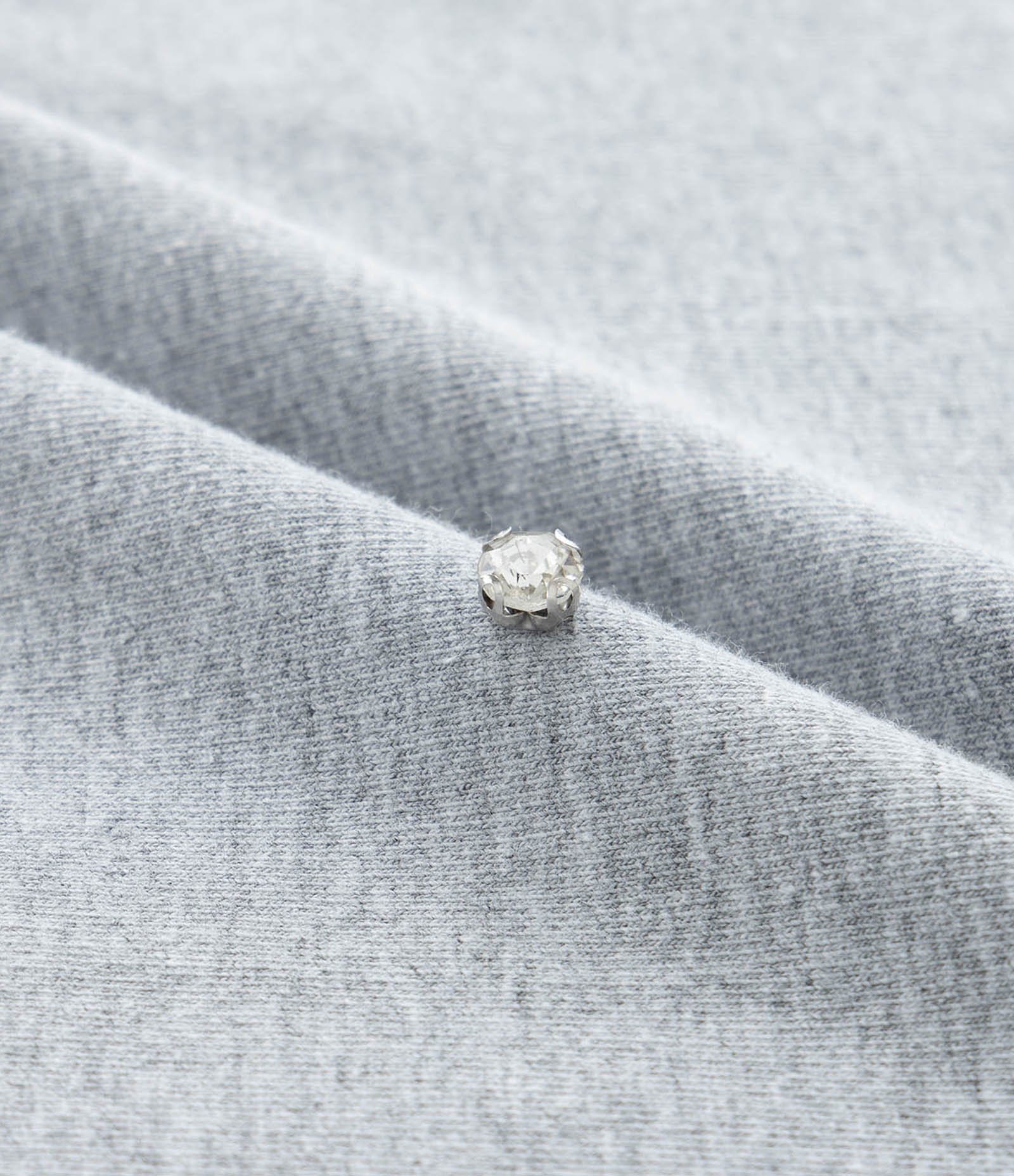 Camiseta Polo Infantil em Moletinho com Aplicação de Strass - Tam  5 a 14 Anos Cinza 4