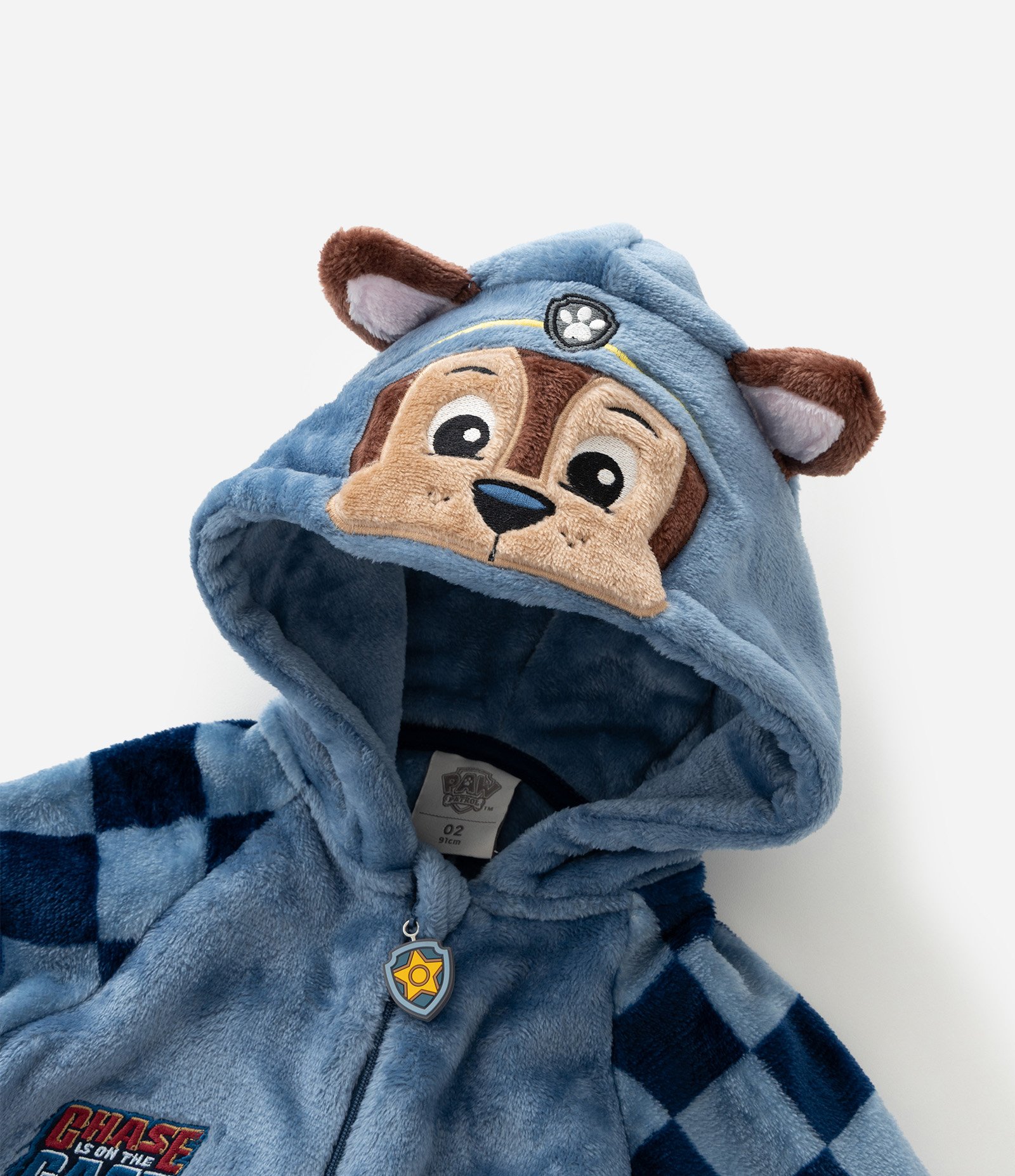 Pijama Jumper Infantil em Fleece com Bordado Patrulha Canina - Tam 2 a 6 Anos Azul 10